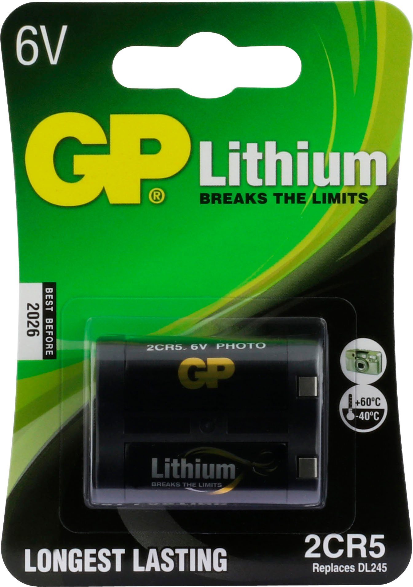 GP V, Batterie, 2CR5 1 Stück 1 Batteries St) (6 2CR5