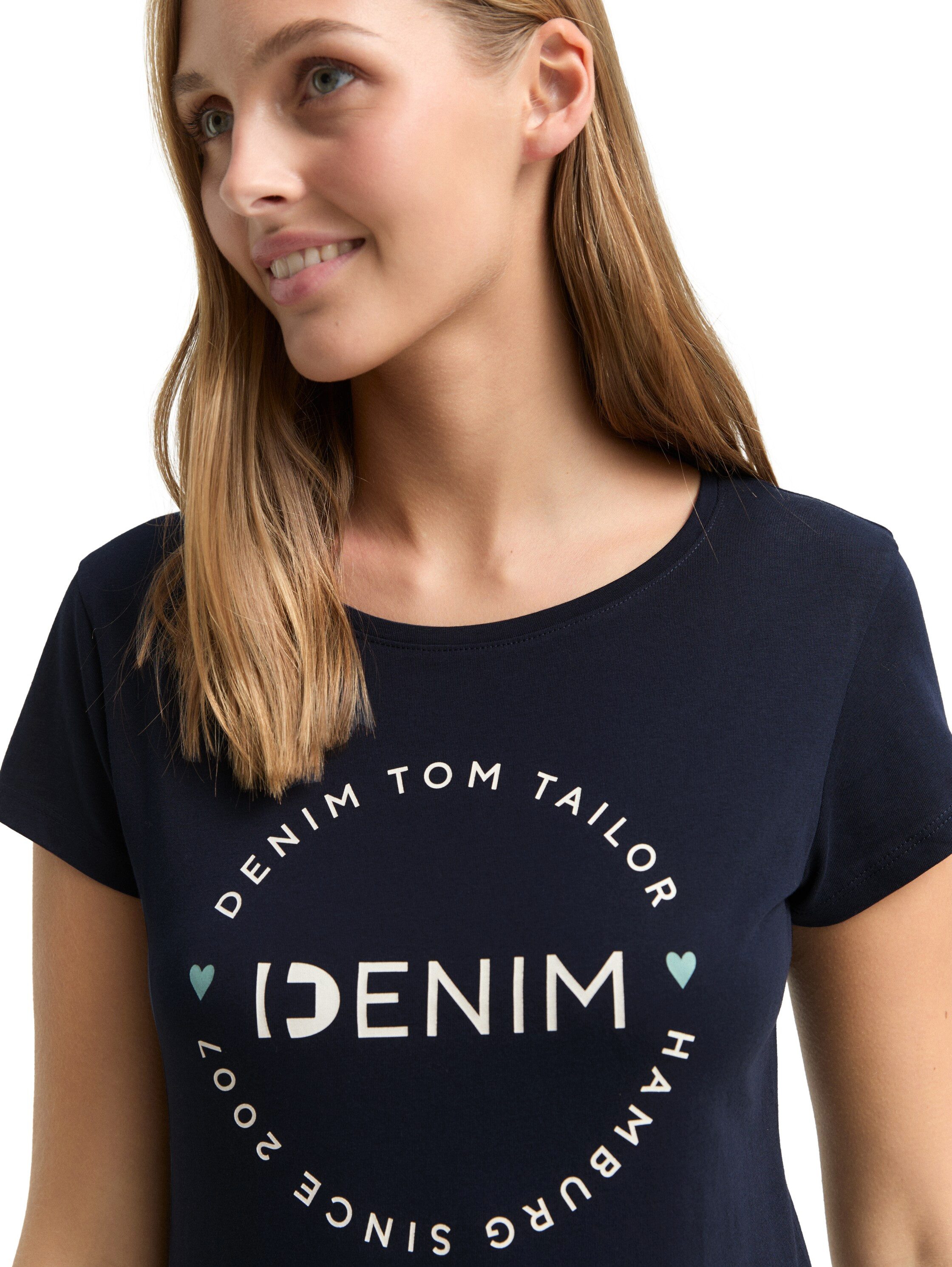 TOM TAILOR Denim T-Shirt (Packung, 2-tlg., 2-er Pack)