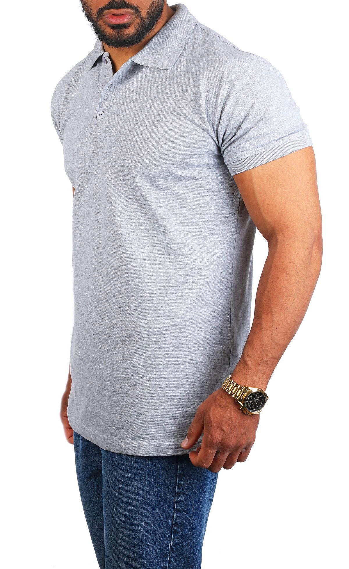 Young & Rich Poloshirt Herren Uni 1002 Größe S bis 9XL! unifarben regular fit