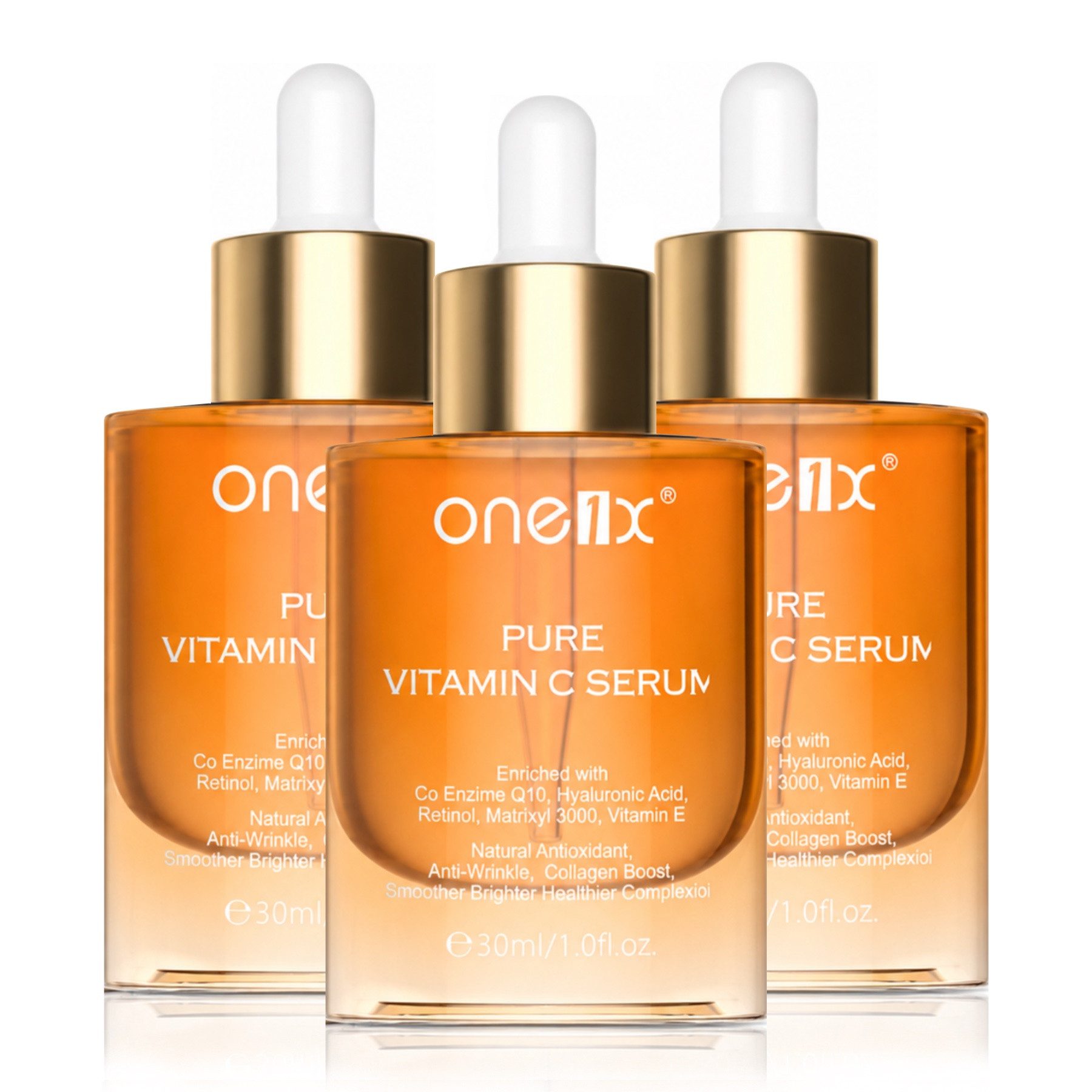 P-Beauty Cosmetic Accessories Gesichtsserum Anti-Aging Serum mit Peptide Hyaluronsäure Retinol Vitamin C E, 3-tlg., Gesichtsserum, Hautpflege, Gesichtspflege