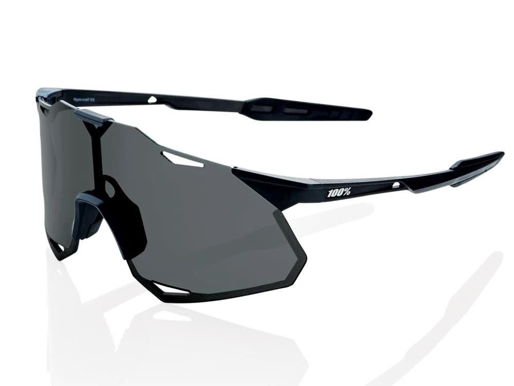 100% Sportbrille 100% Hypercraft XS - Smoke Lens unis Matte Black - ultraleichte Perfor