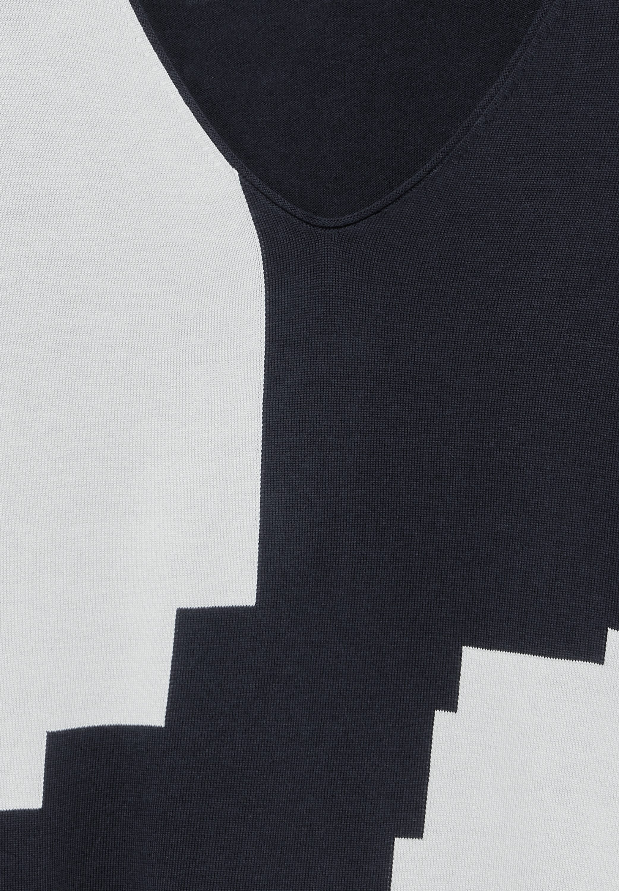 CECIL Longpullover mit abgerundetem V-Ausschnitt