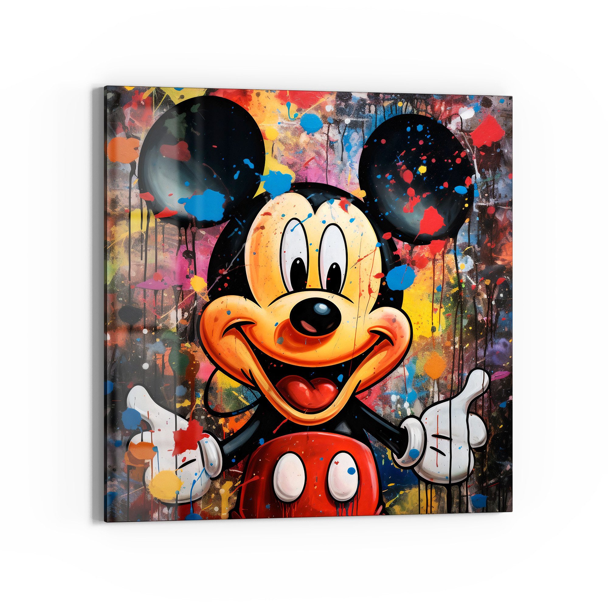 DEQOART Glasbild 'Mickey im Farbenzauber', 'Mickey günstig online kaufen