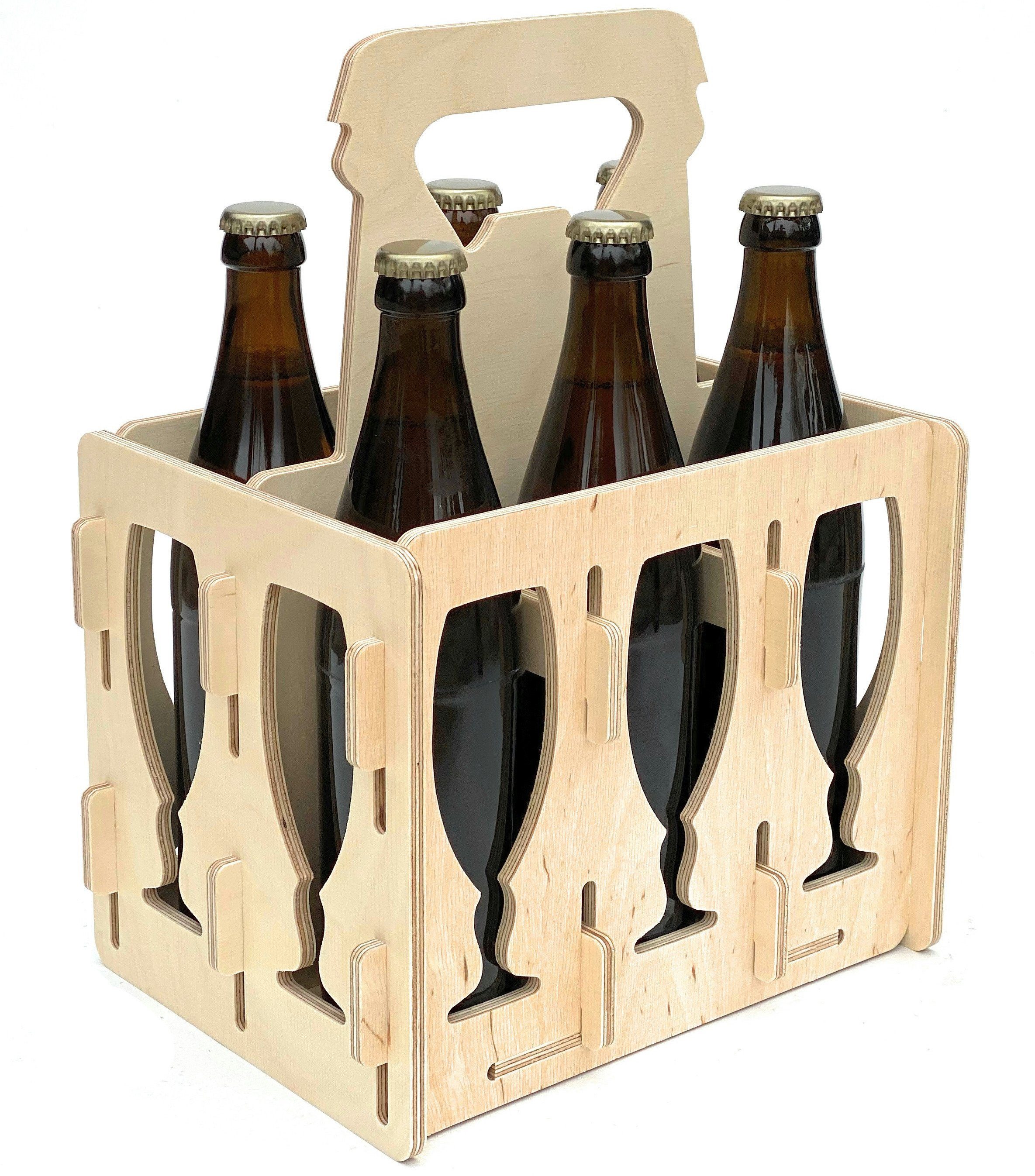 Bier 6 aus Bierträger Flaschen Flaschenträger DanDiBo Holz 96141 Männerhandtasche Flaschenkorb Flaschenkorb