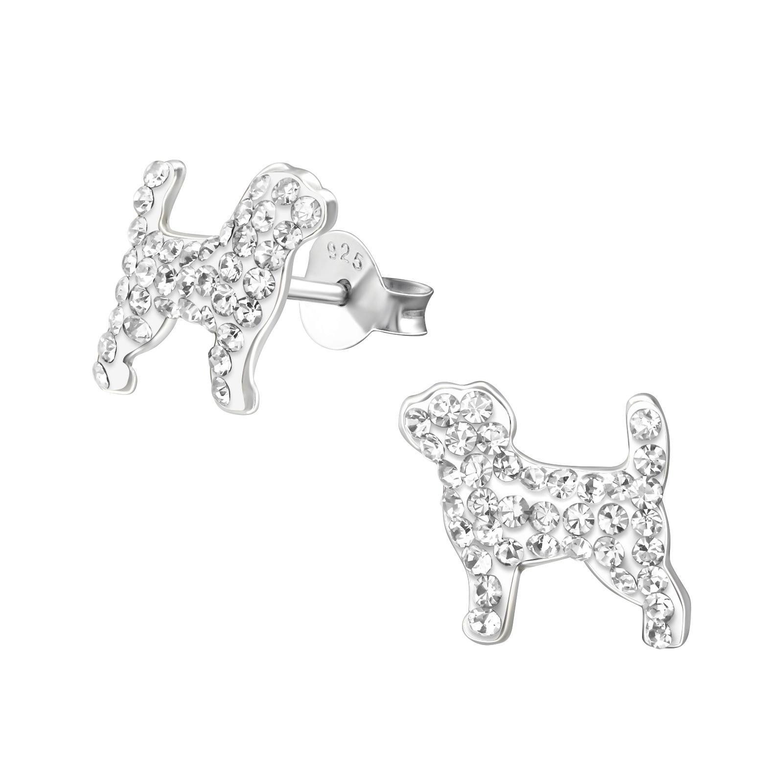 Monkimau Ohrring-Set Hunde Ohrringe aus 925 Silber, Hypoallergen