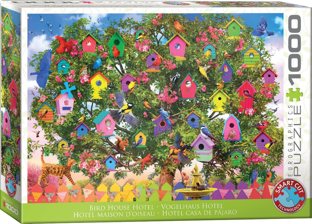 Puzzle 1000 Teile Puzzle - Vogelhaus Hotel, Puzzleteile