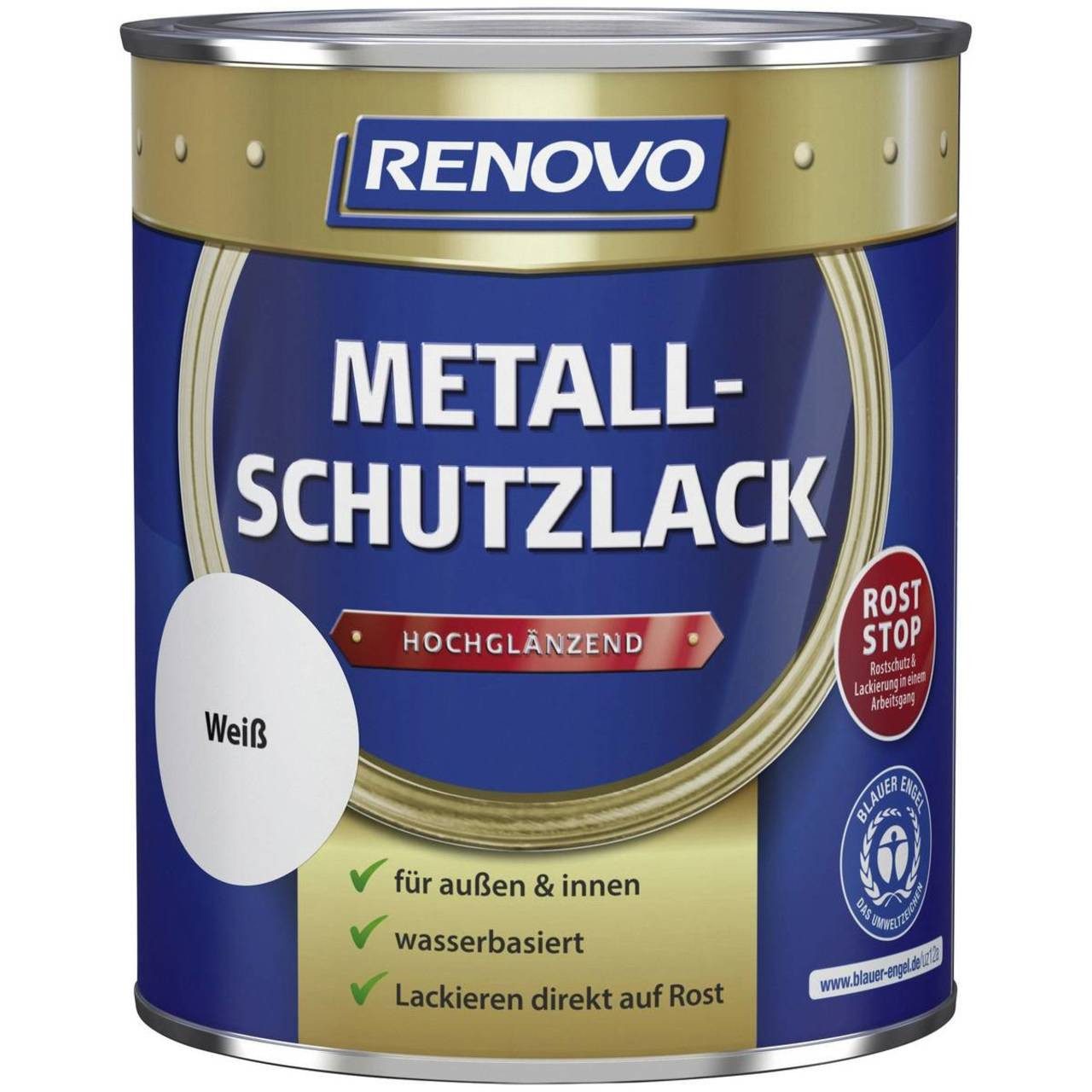 Renovo Metallschutzlack 2647, Schadstoffarm,umweltschonend,Wasserbasis