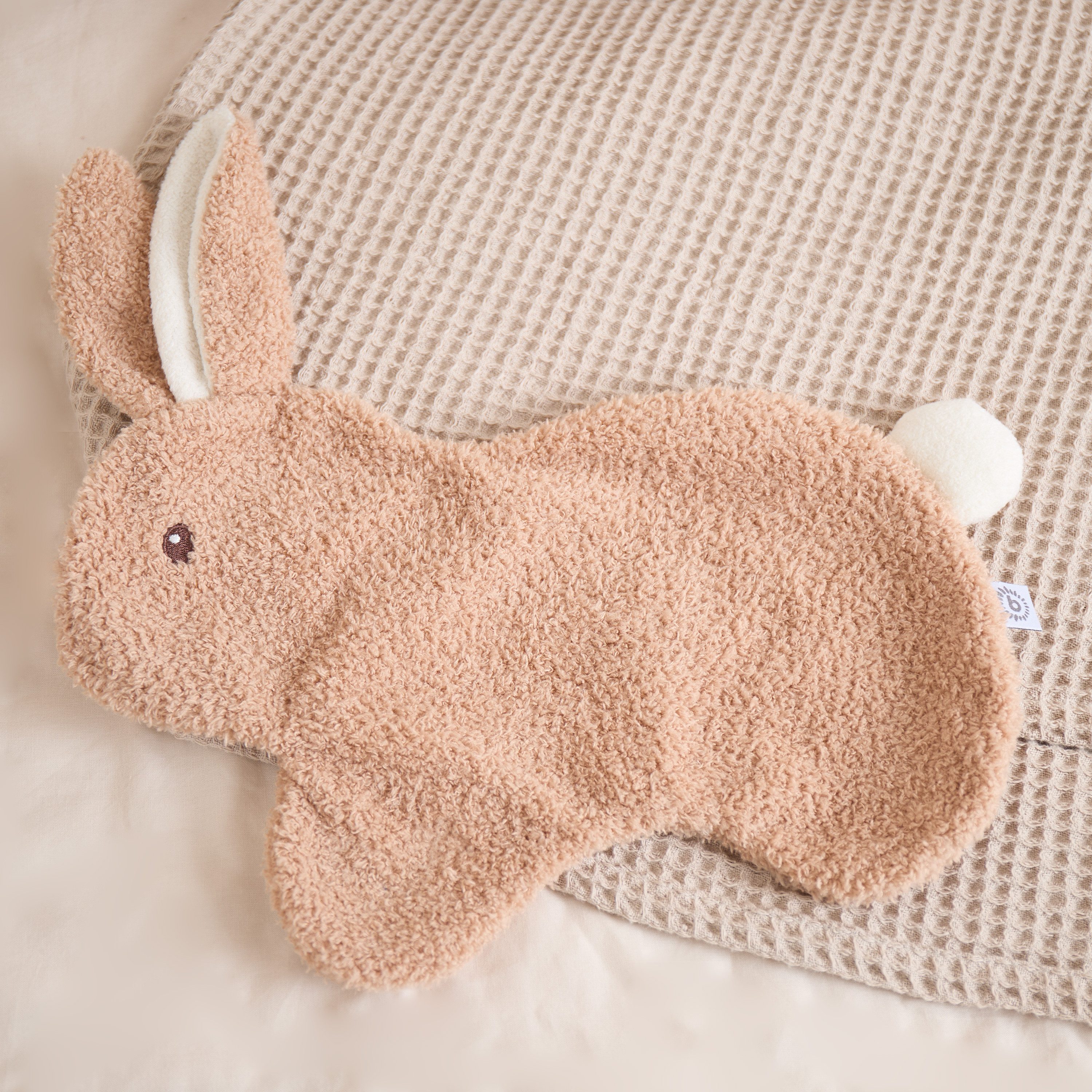 BIECO Schnuffeltuch Bieco Schmusetuch Hase Fine aus Bouclé Ab