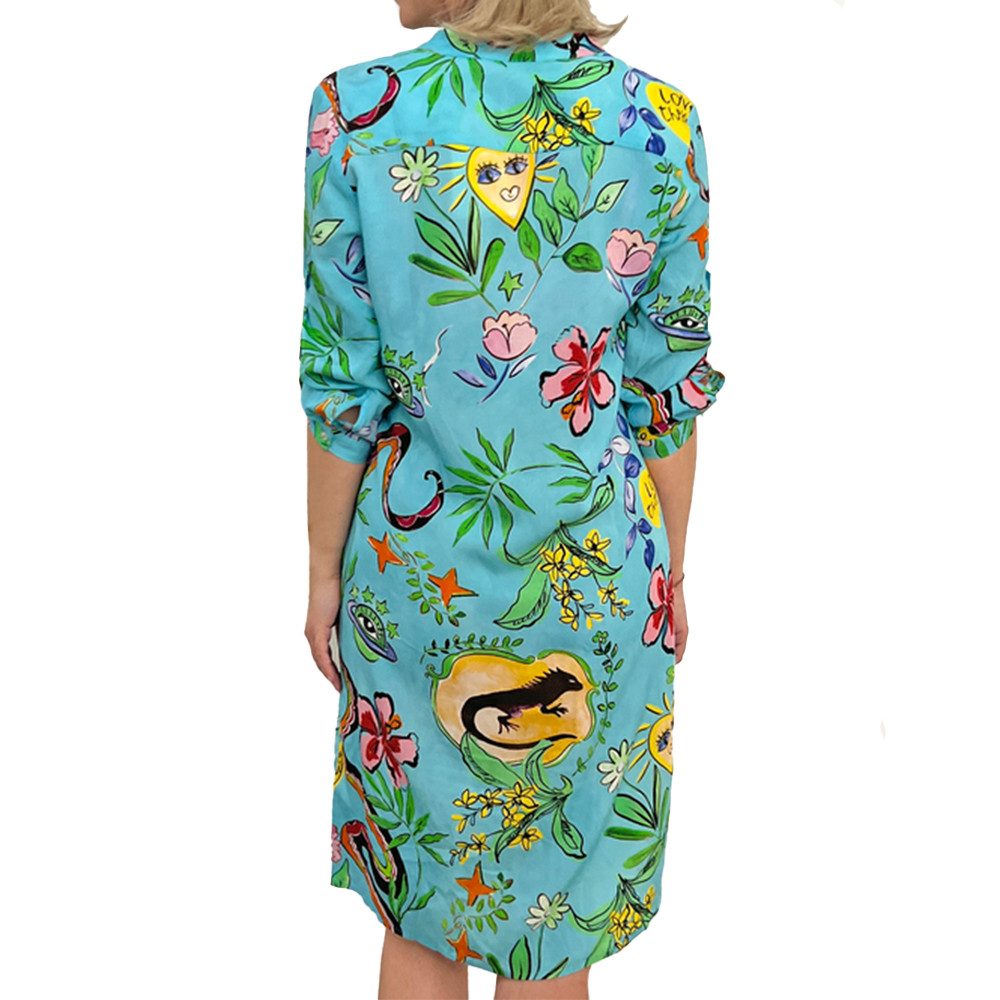 Emily Van Den Bergh Blusenkleid aqua günstig online kaufen