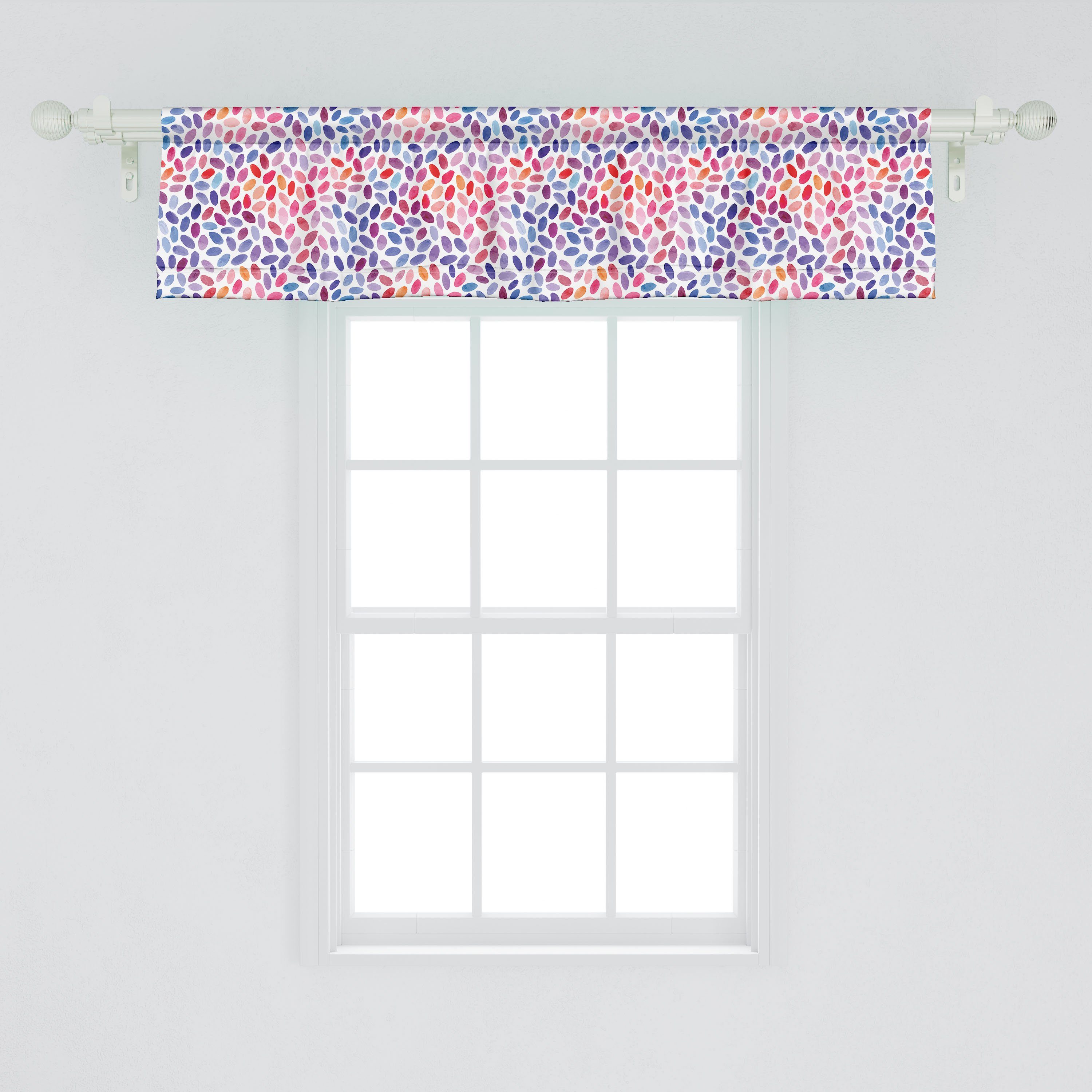 Scheibengardine Vorhang Stangentasche, Sketchy Microfaser, für Abakuhaus, Abstrakt Funky mit Trippy Schlafzimmer Volant Dekor Küche