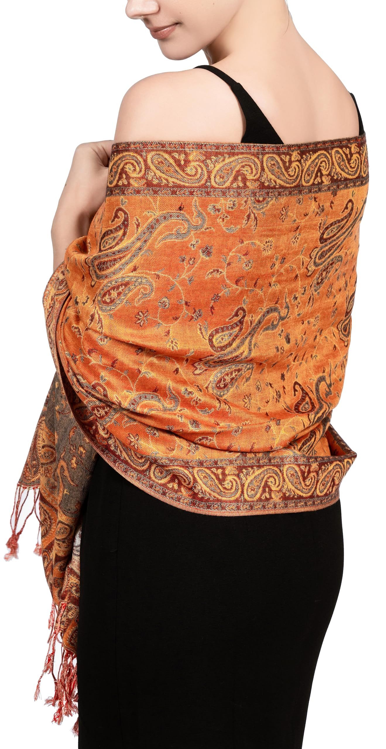 Zaewry Modeschal Damen Kaschmirimitat-Schal, Elegant Weich Schultertuch Schal, Schals und Umhänge für Abendkleider, Festivals und alle Anlässe