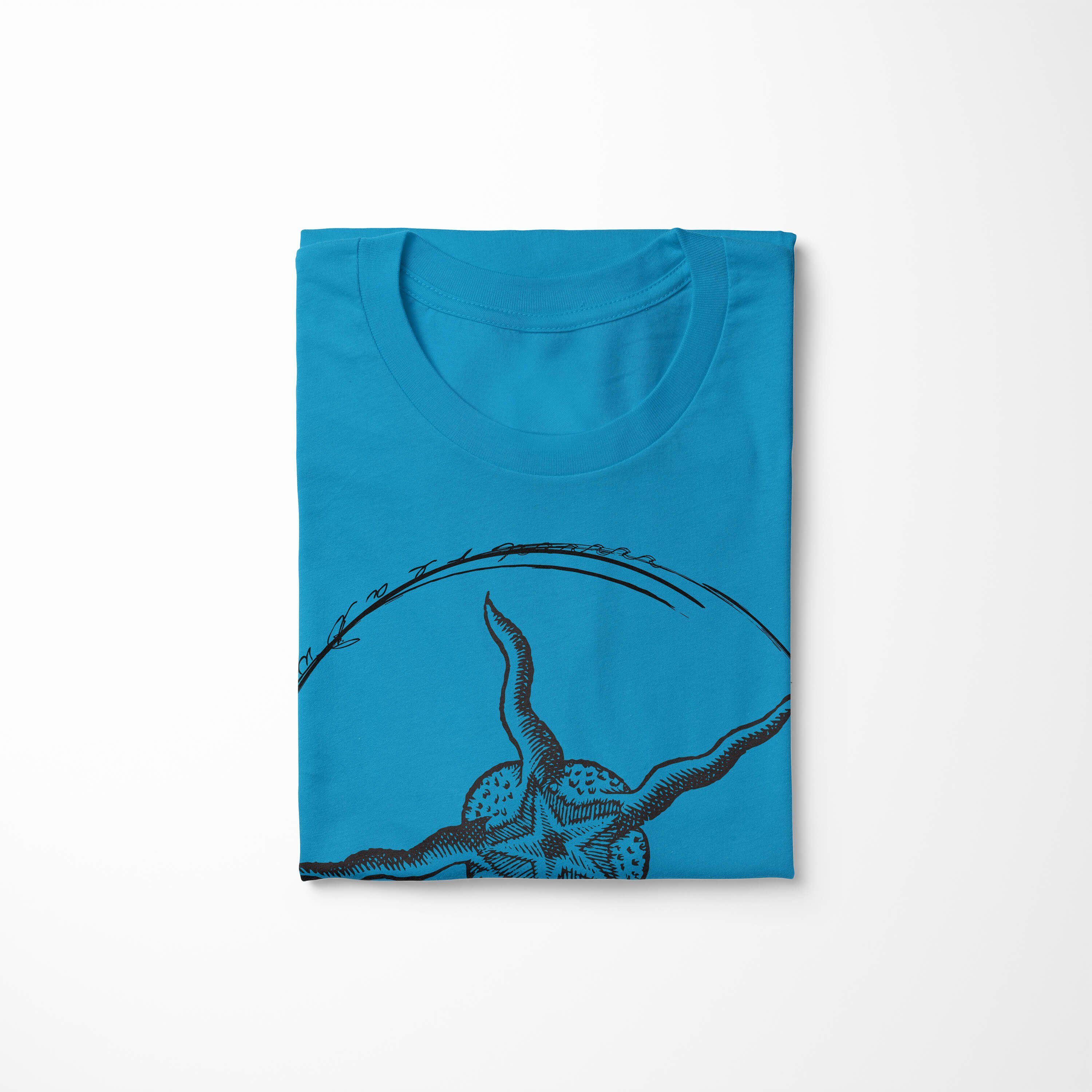 - feine sportlicher T-Shirt T-Shirt 019 Creatures, Sinus Art Fische Struktur Serie: Atoll und Schnitt Tiefsee Sea Sea /