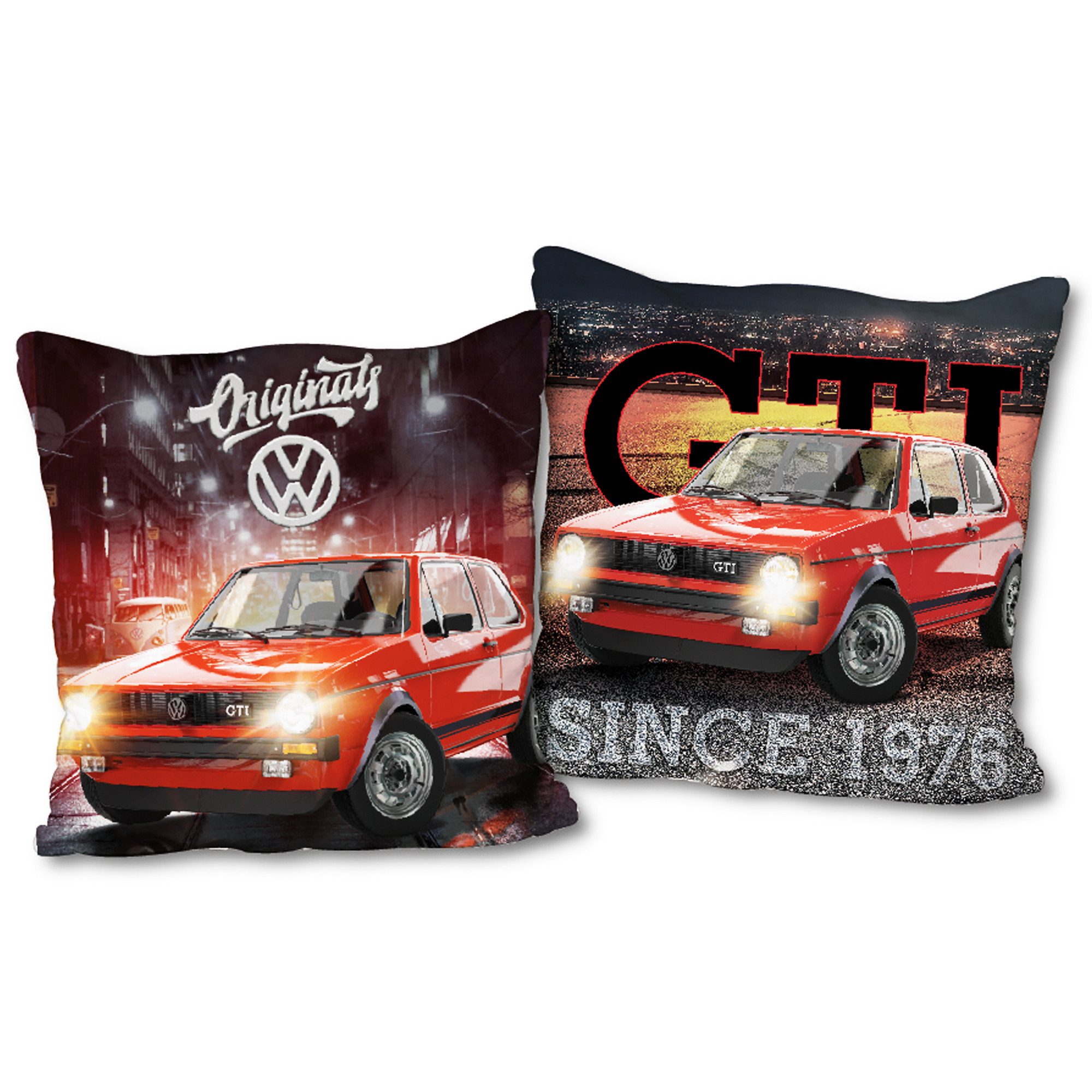 BERONAGE Dekokissen VW Volkswagen Golf GTI 40 x 40 cm Kissen passend zur Be günstig online kaufen
