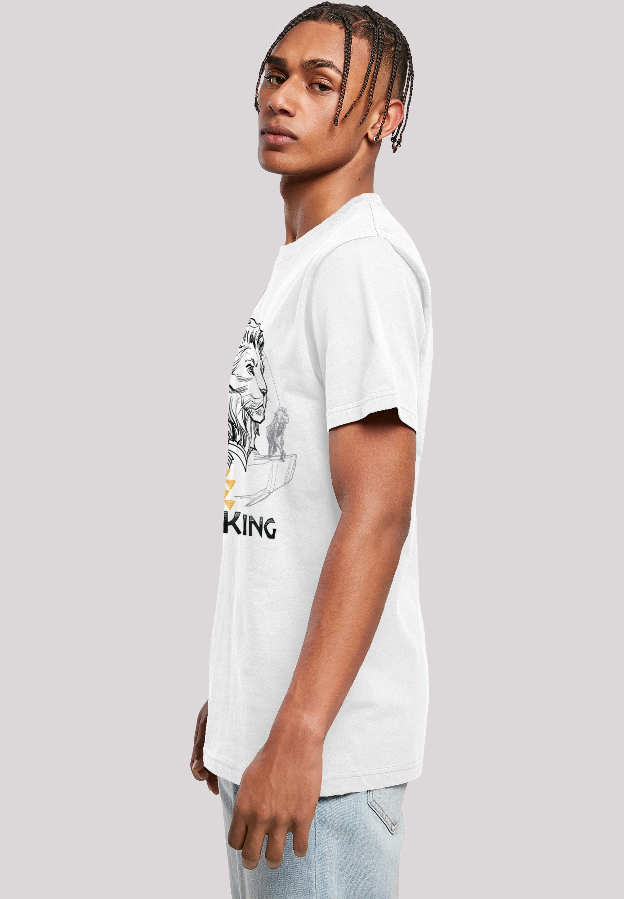 King Print Disney Löwen der It's König T-Shirt Good Be To F4NT4STIC Movie weiß