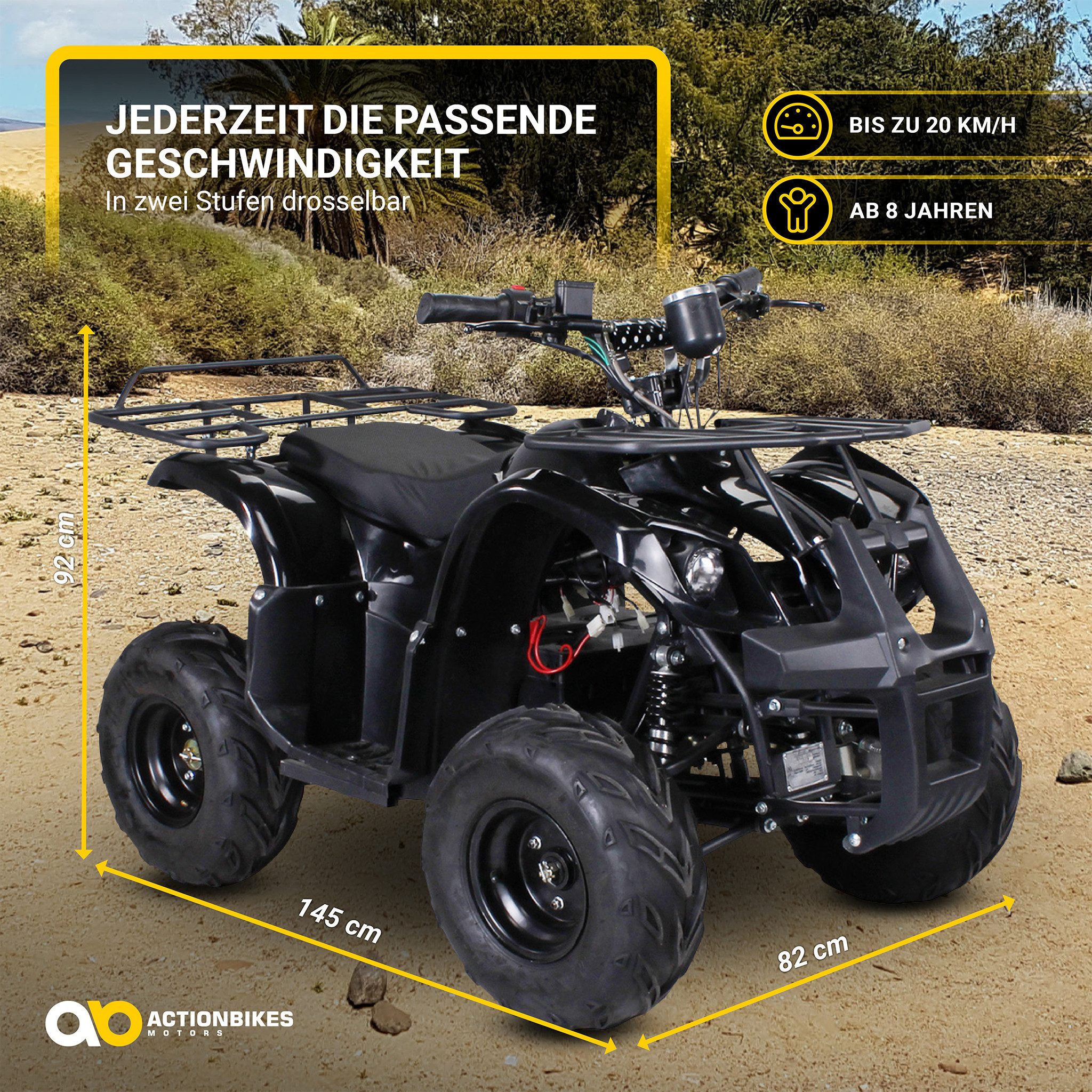 Actionbikes Motors Electric Kids Quad S8 1000 W 48 V, Load capacity 80 kg, (1-piece), Midi Quad - Safety Touch - Disc brake - up to 20 km/h