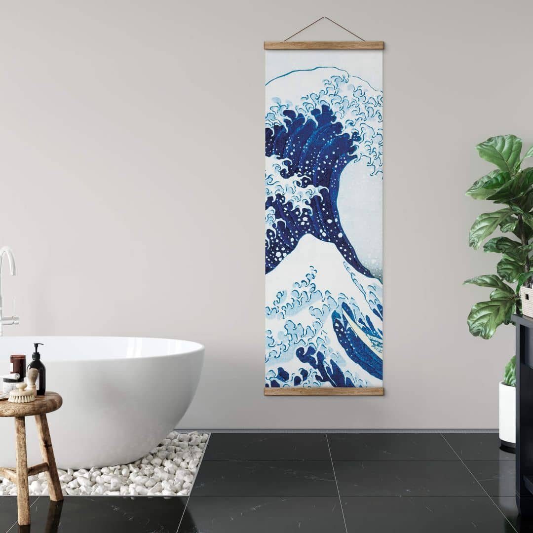 K&L Wall Art Leinwandbild Vintage Stoffbild Boho Leinwand Banner Stoff Wandbild, Vintage Stoffbanner ohne Posterleiste, hergestellt in Berlin, dramatisches Stoff-Wandbild für Wohnzimmer und Büro Stoffbanner