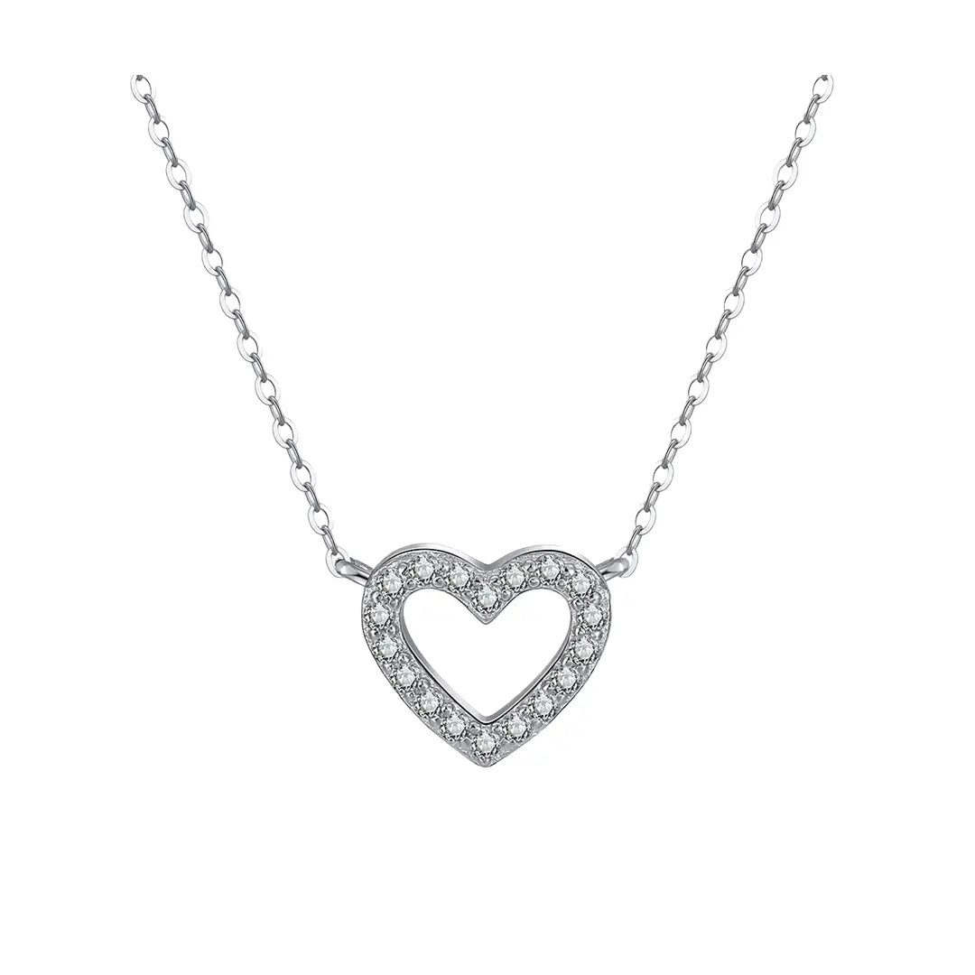 Kette mit Anhänger 925 Silber Elanea Herzmotiv Zirkonia