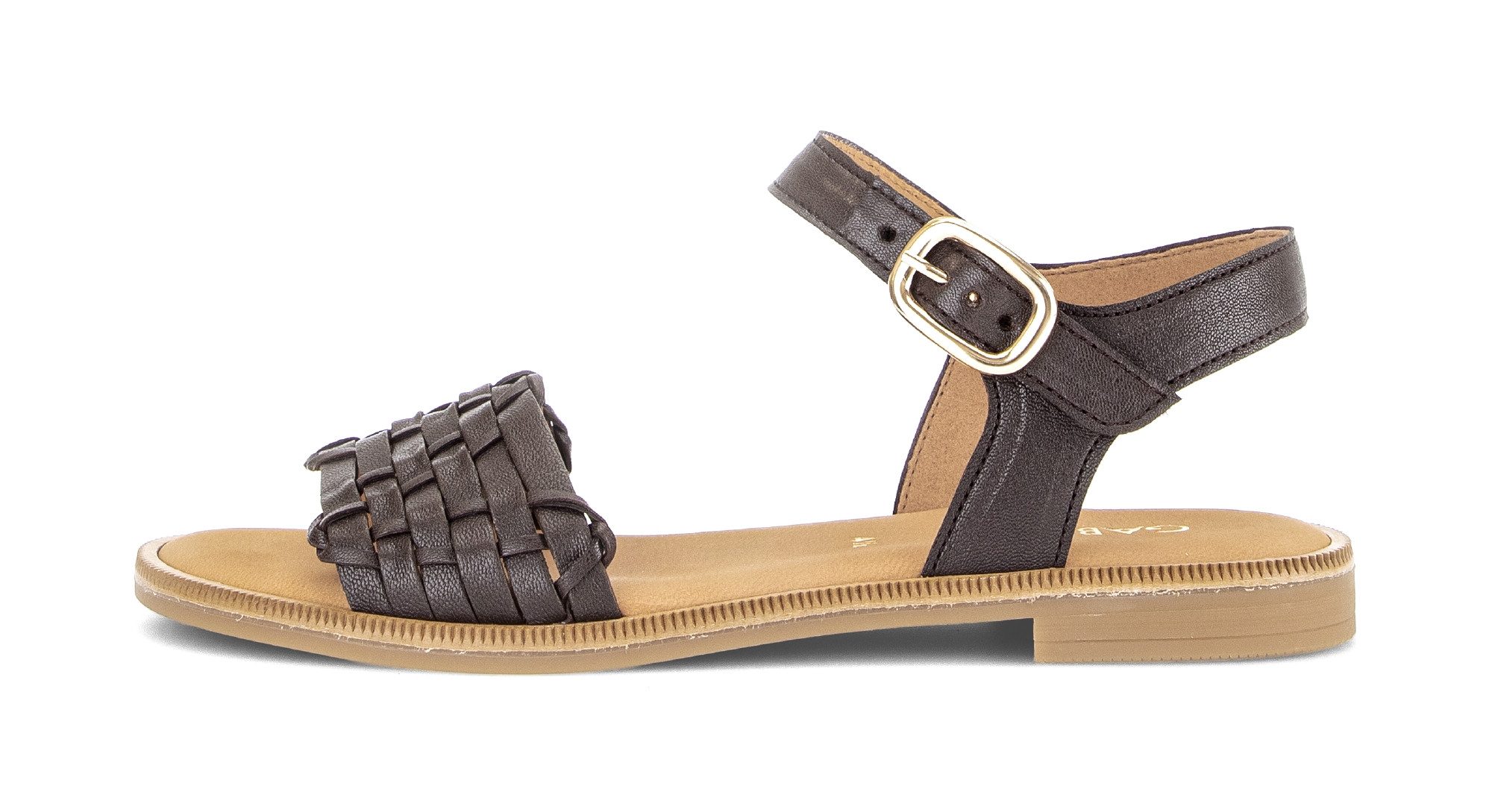 Gabor Riemchensandale, Blockabsatz, Sommerschuh, Sandalette mit Bandage in Flechtoptik