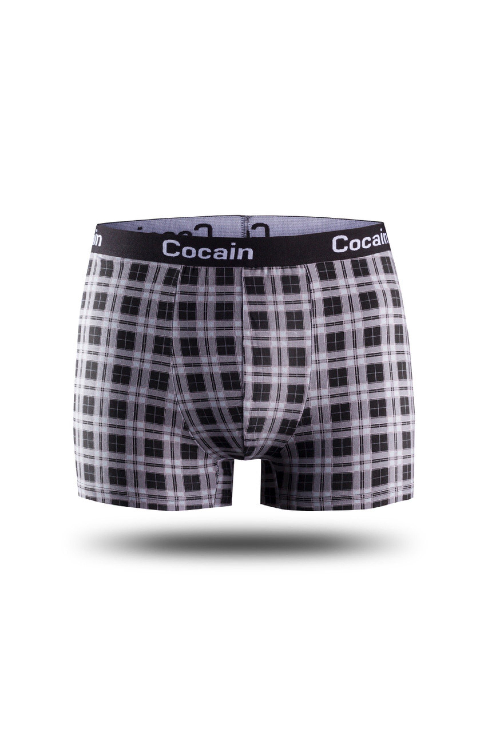 Cocain underwear Europa Boxershorts dunkle (5-St., Logoschriftzug Spitzenqualität Boxershorts Bund 5er-Pack) aus am Karo's Herren