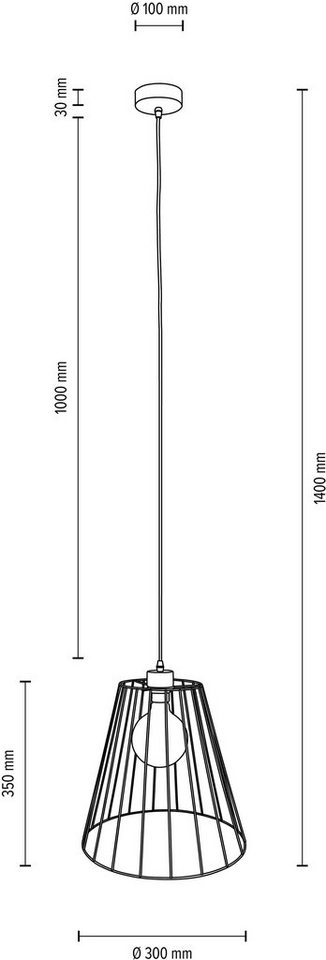 BRITOP LIGHTING Hängeleuchte Swan, Leuchtmittel wechselbar, ohne  Leuchtmittel, Dekorative Leuchte aus Metall, passende LM E27 / exkl., Made  in Europe