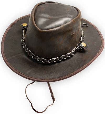 Running Bear Cowboyhut Cowboyhut Lederhut knautschbar - Gr. M-XL Westernhut Australian Hat mit Hutband