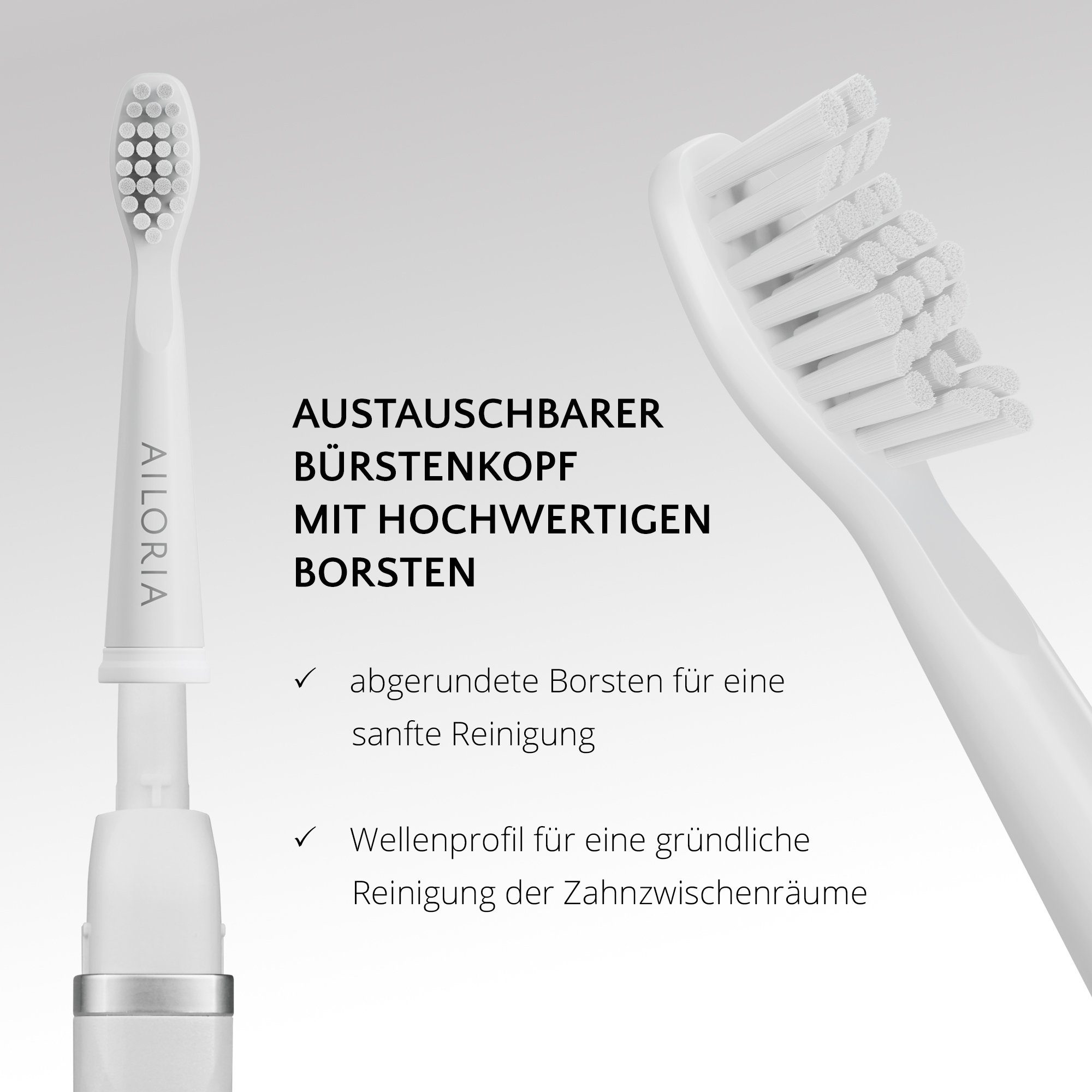 AILORIA Schallzahnbürste FLASH TRAVEL, Easy-Start-Programm