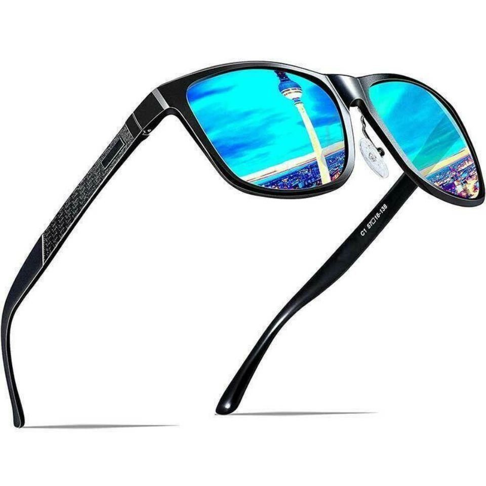 Lamon Sonnenbrille Polarisierte Sonnenbrille Unisex UV400 Polarisierte Sonnenbrille Q2-7 Blau