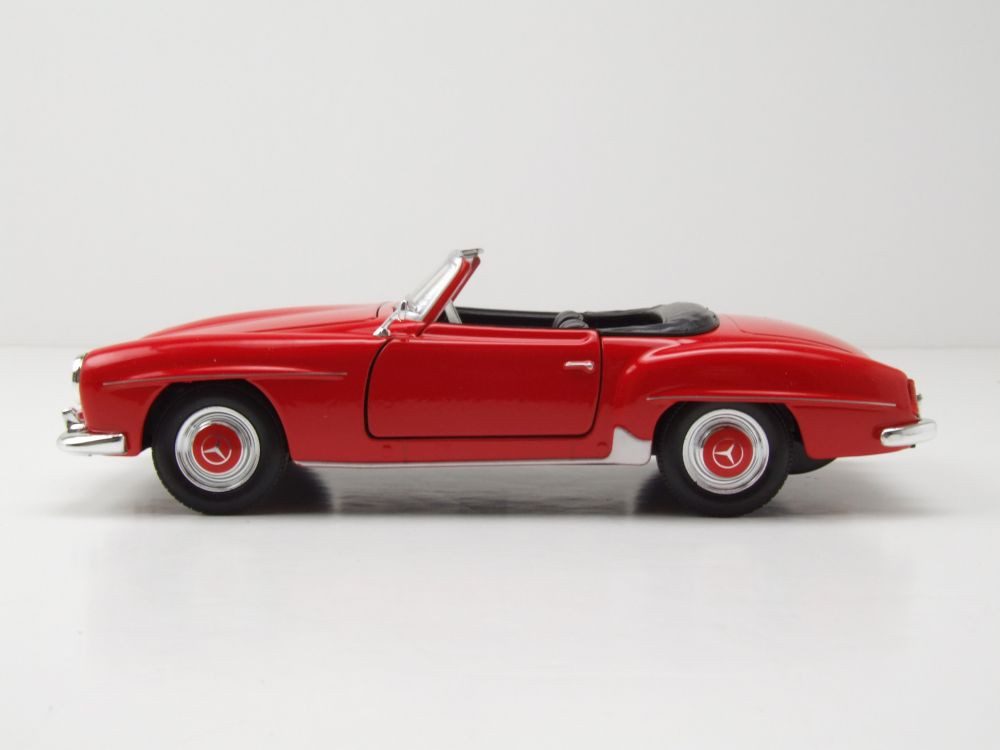 Welly Modellauto Mercedes 190 SL W121 1955 rot, Maßstab 1:24
