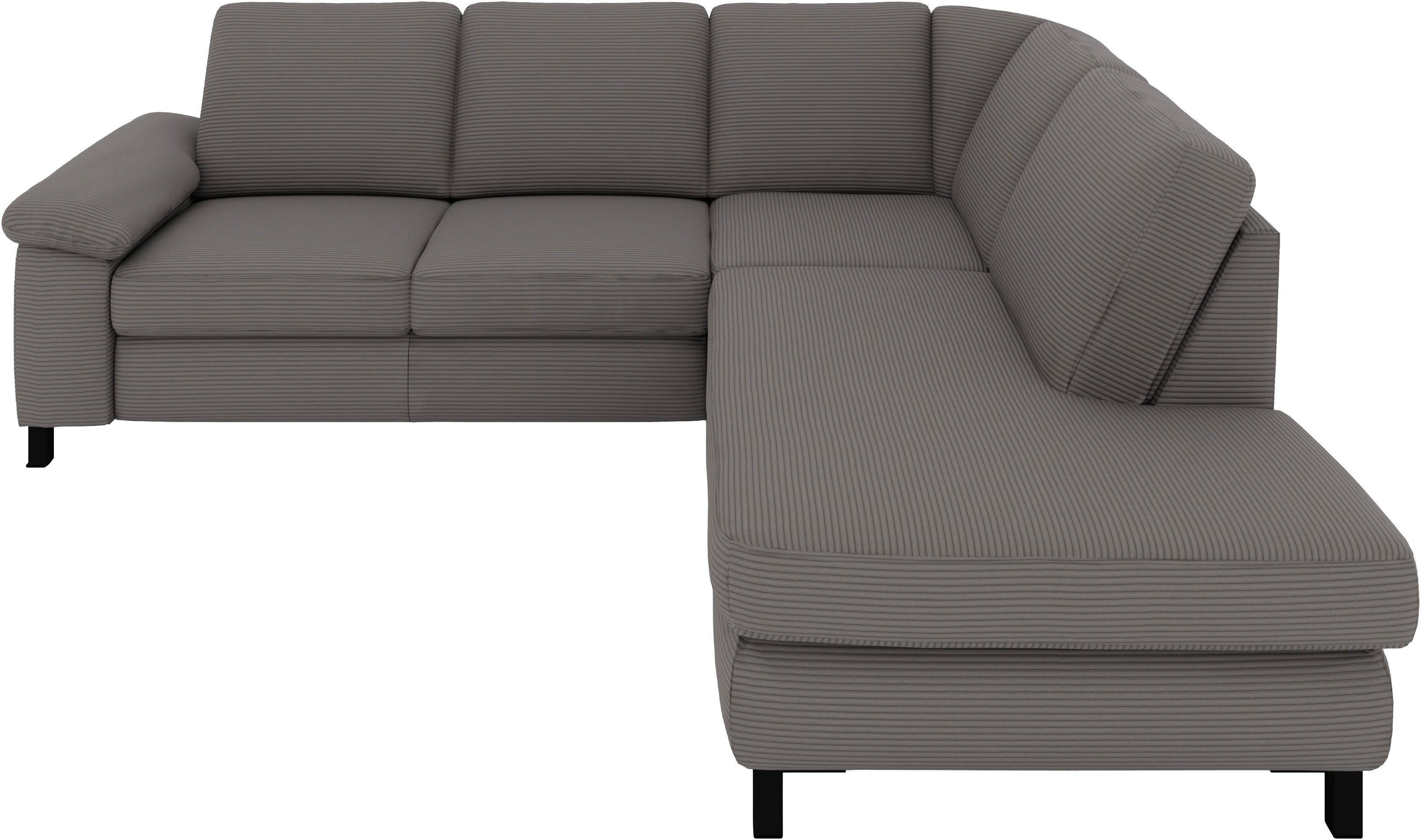 Musterring Ecksofa MR365, 2 Teile, Mit aufliegender 28 cm Armlehne,wahlweise in 3 Materialien,240 x 219cm