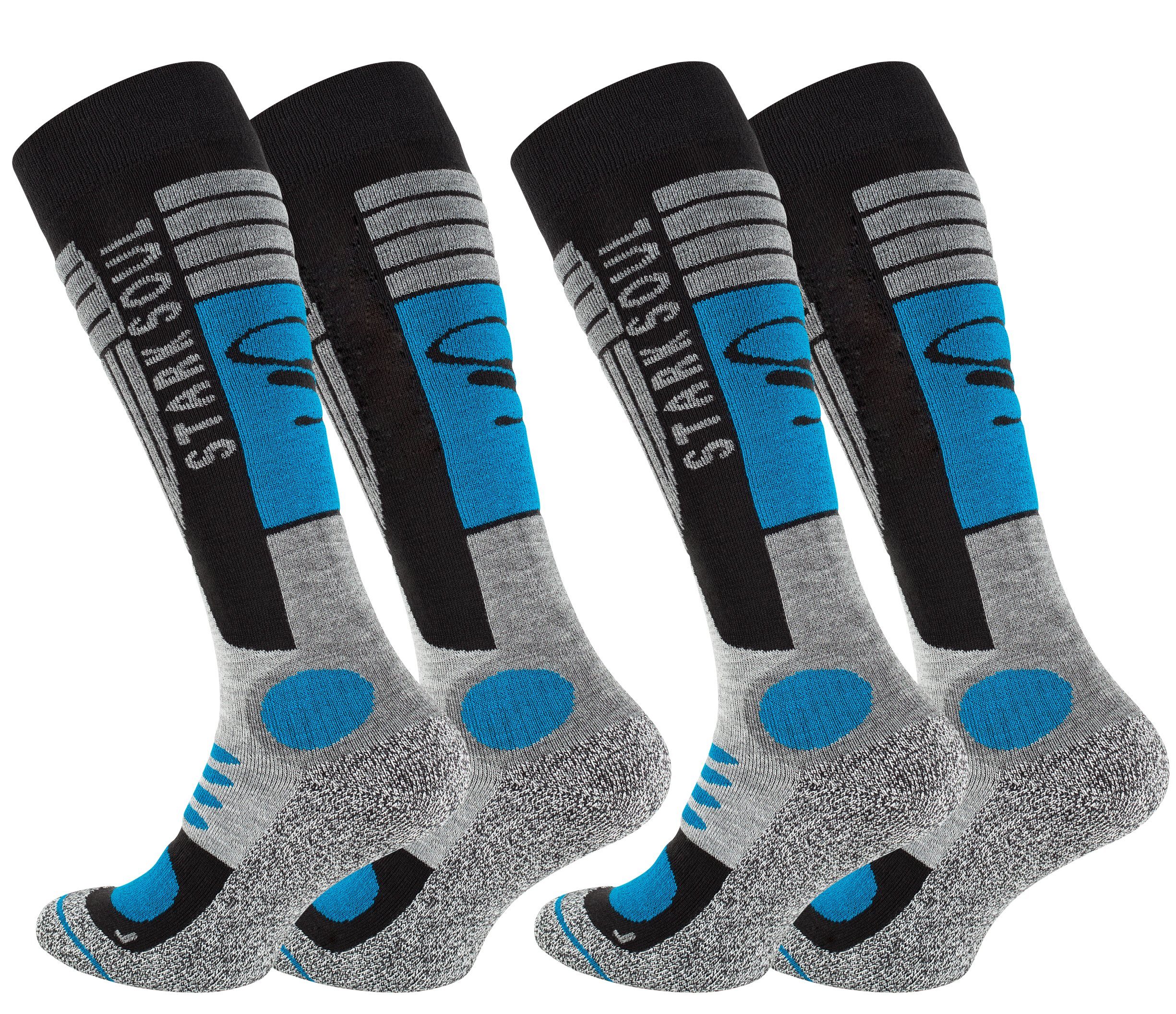 Skisocken Ski & Snowboard Socken mit Spezialpolsterung, 2 Paar, Funktionssocken