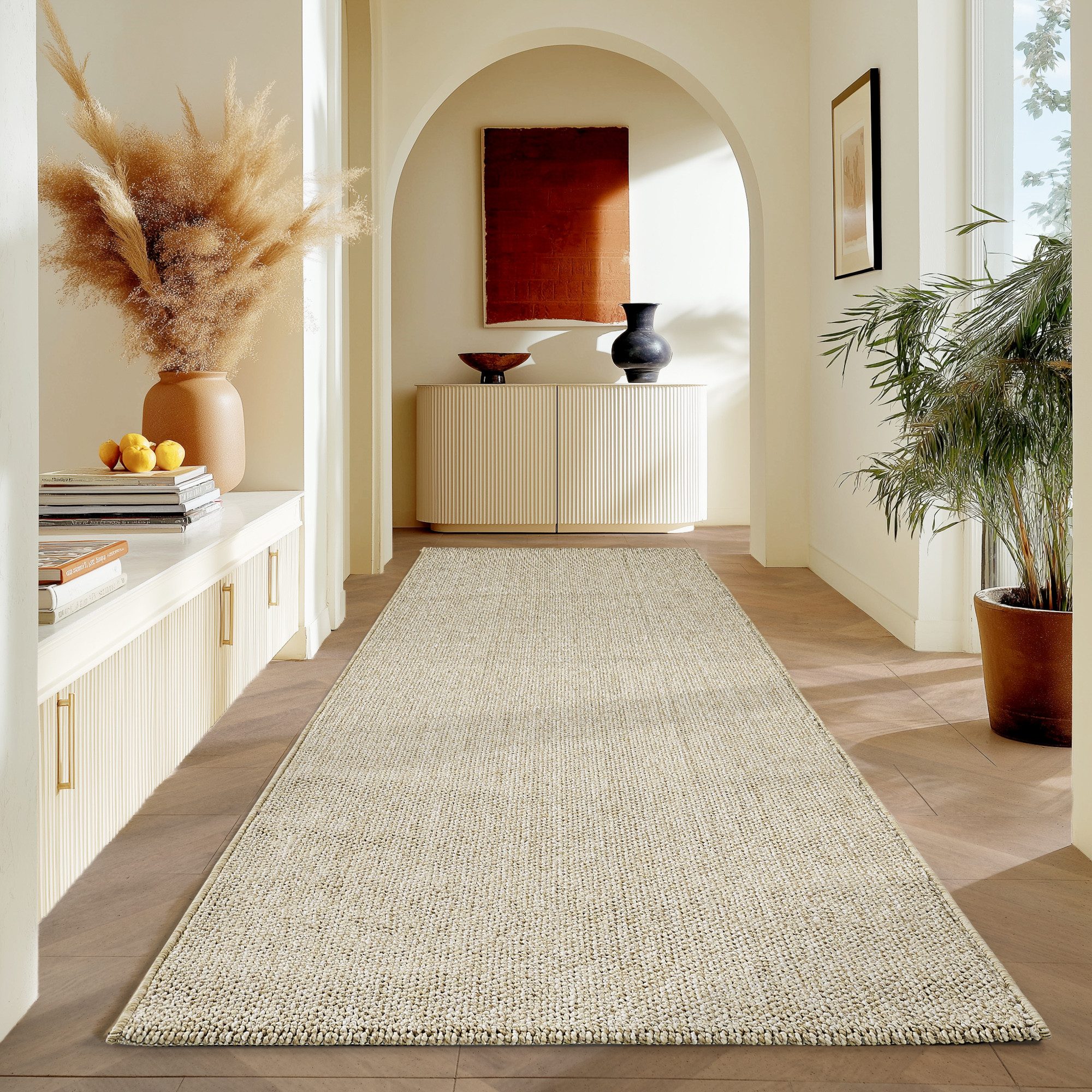 SIMPEX24 Teppich Unicolor, Läufer, Höhe: 7 mm, Schlingenteppich Schlafzimme günstig online kaufen