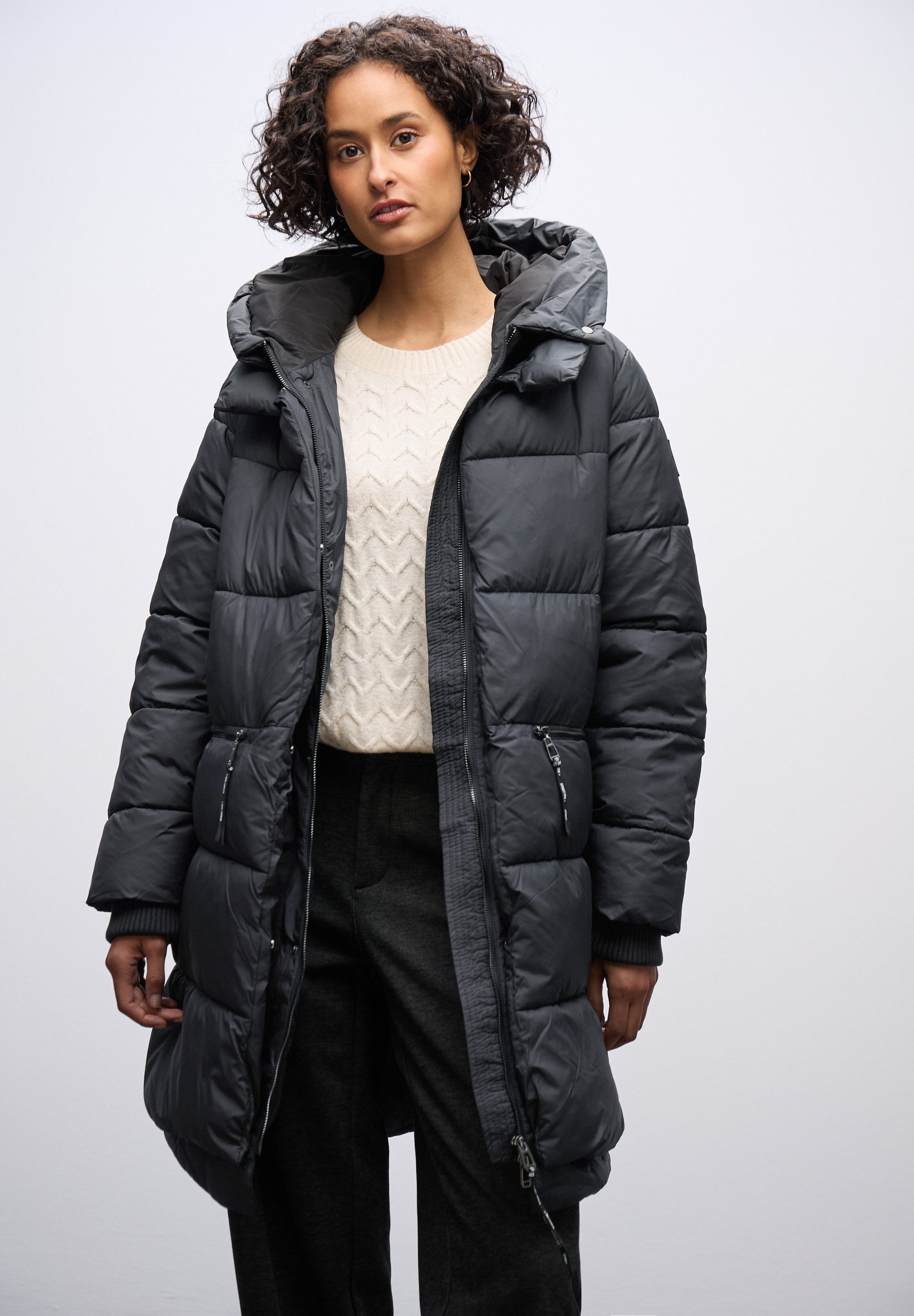 STREET ONE Winterjacke in Unifarbe günstig online kaufen