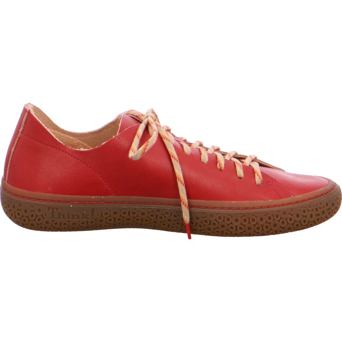 Think! Tjub Schuhe, Schnürschuh rot - Leder Damen Schnürschuh 042283 Think!