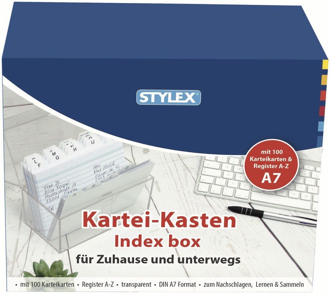 Stylex Karteikasten Toppoint® 49971 Karteikasten Plastik -A7, transparent