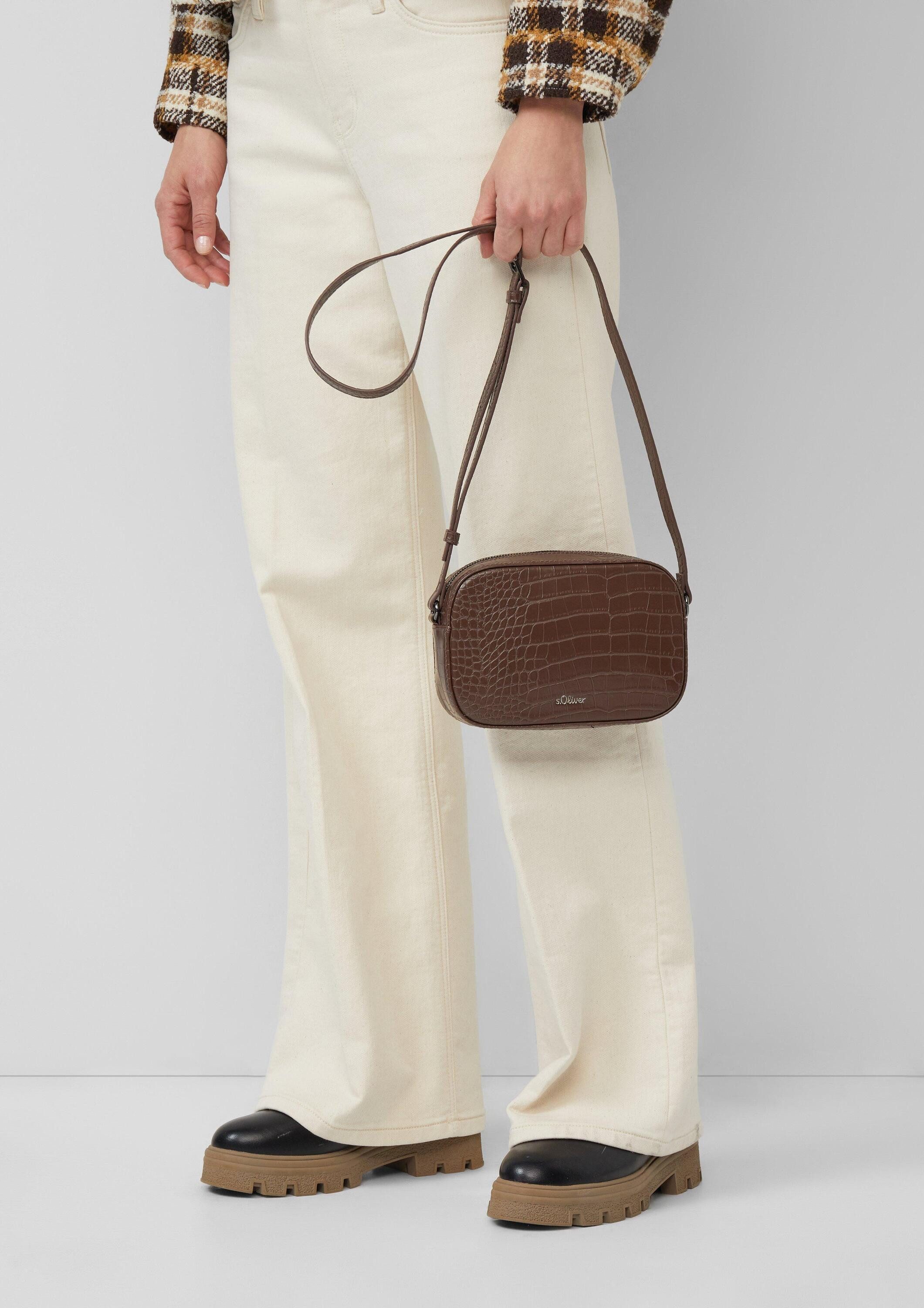 s.Oliver Umhängetasche Tasche, Camera-Bag in Kroko-Optik