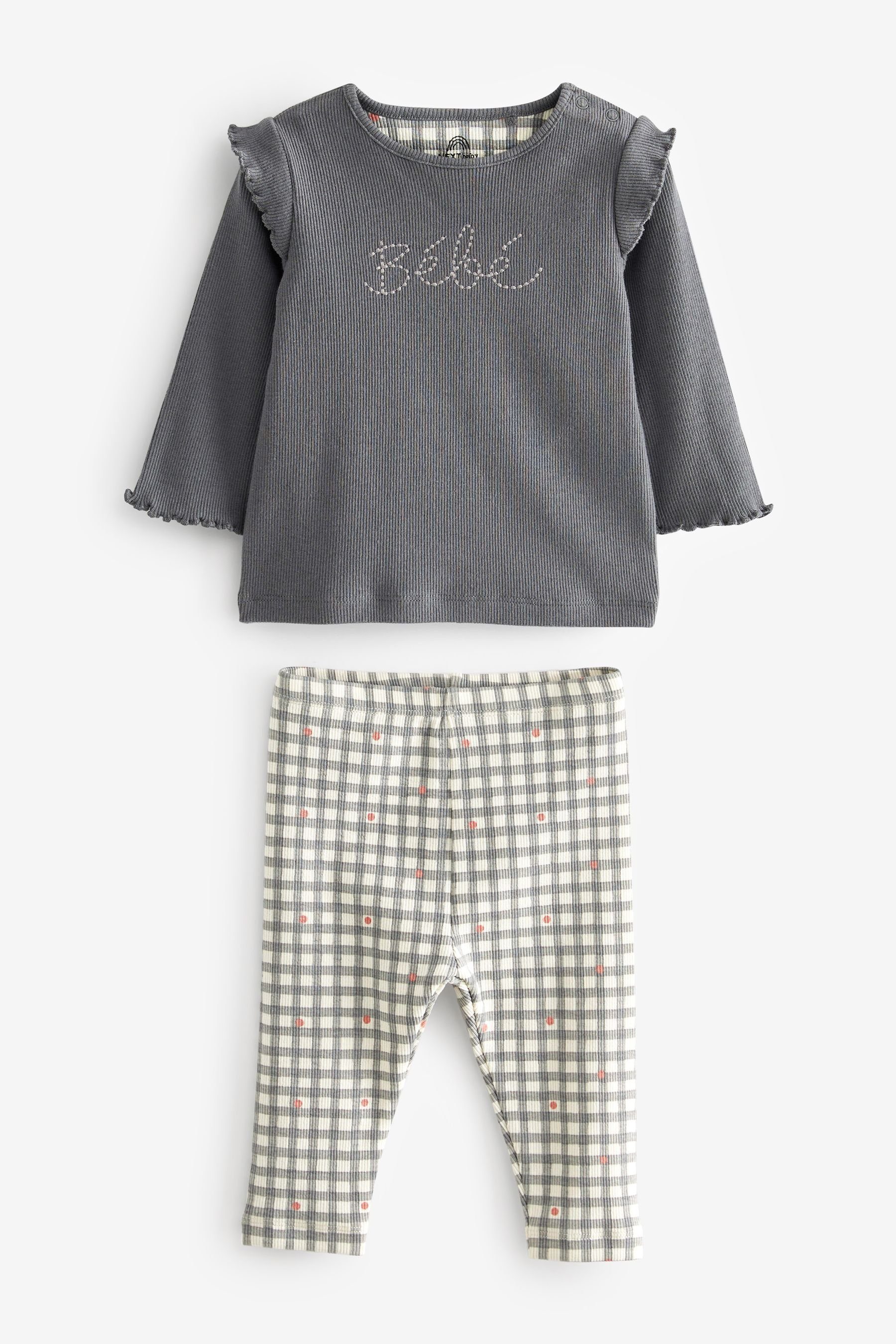 Next Shirt & Baby Set im und fürs Slogan Leggings Leggings Oberteil Monochrome (2-tlg)