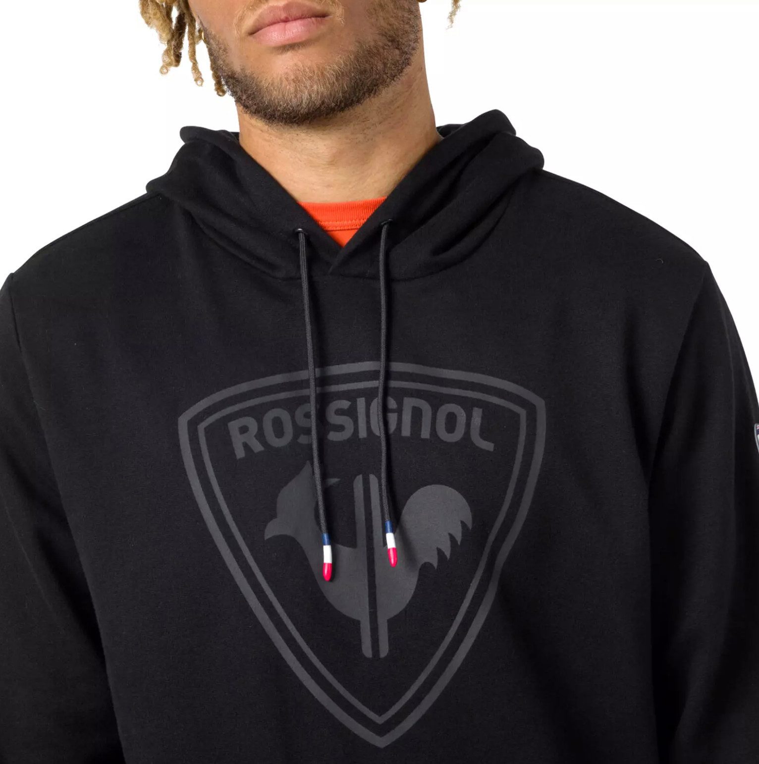 Rossignol Kapuzensweatshirt Herren Logo-Print Hoodie Sweatshirt Stoffgewicht von 280 g/m², Kängurutasche, Kordelzug mit tricolor