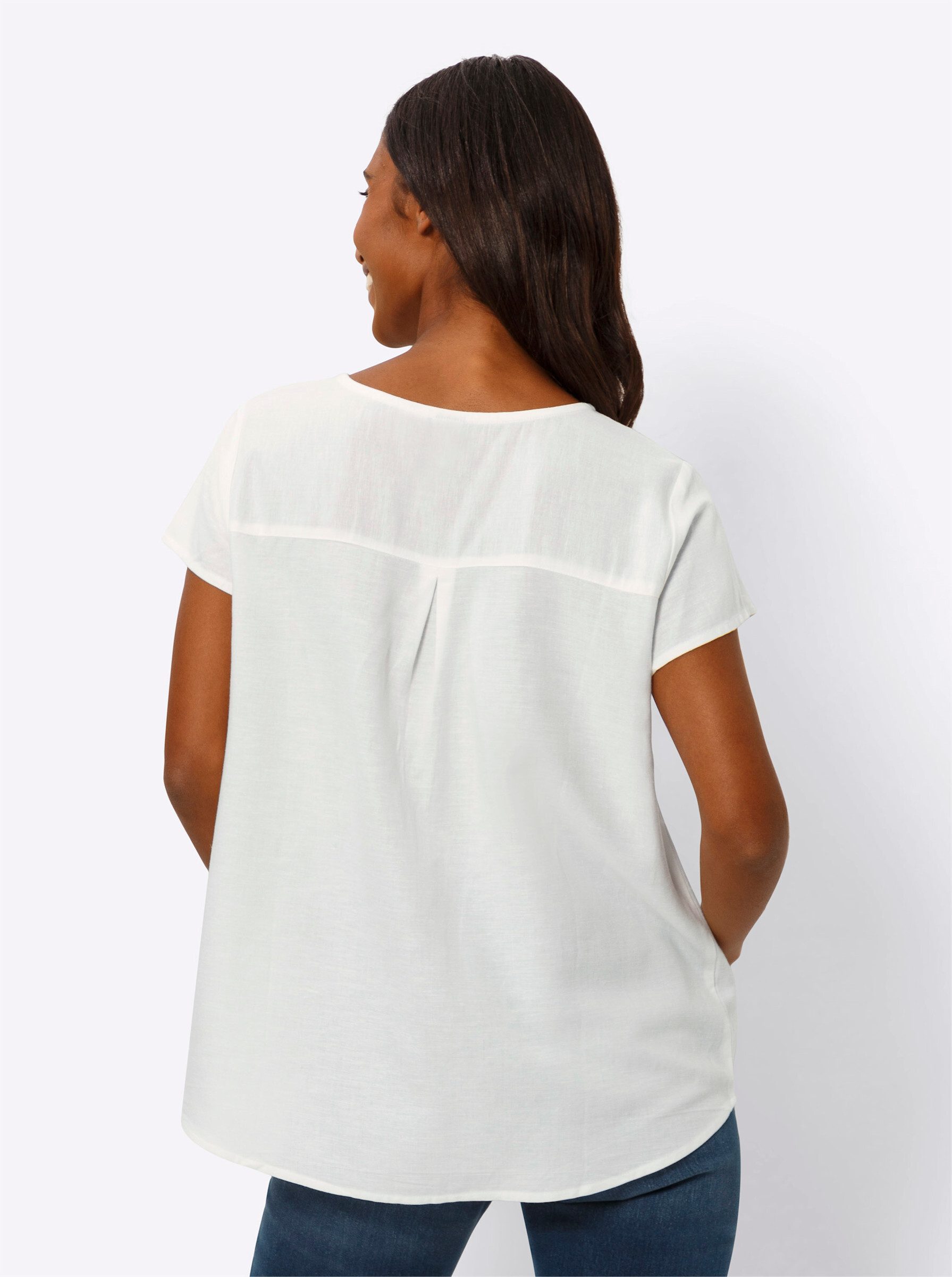 heine Klassische Bluse Kurzarm-Bluse günstig online kaufen