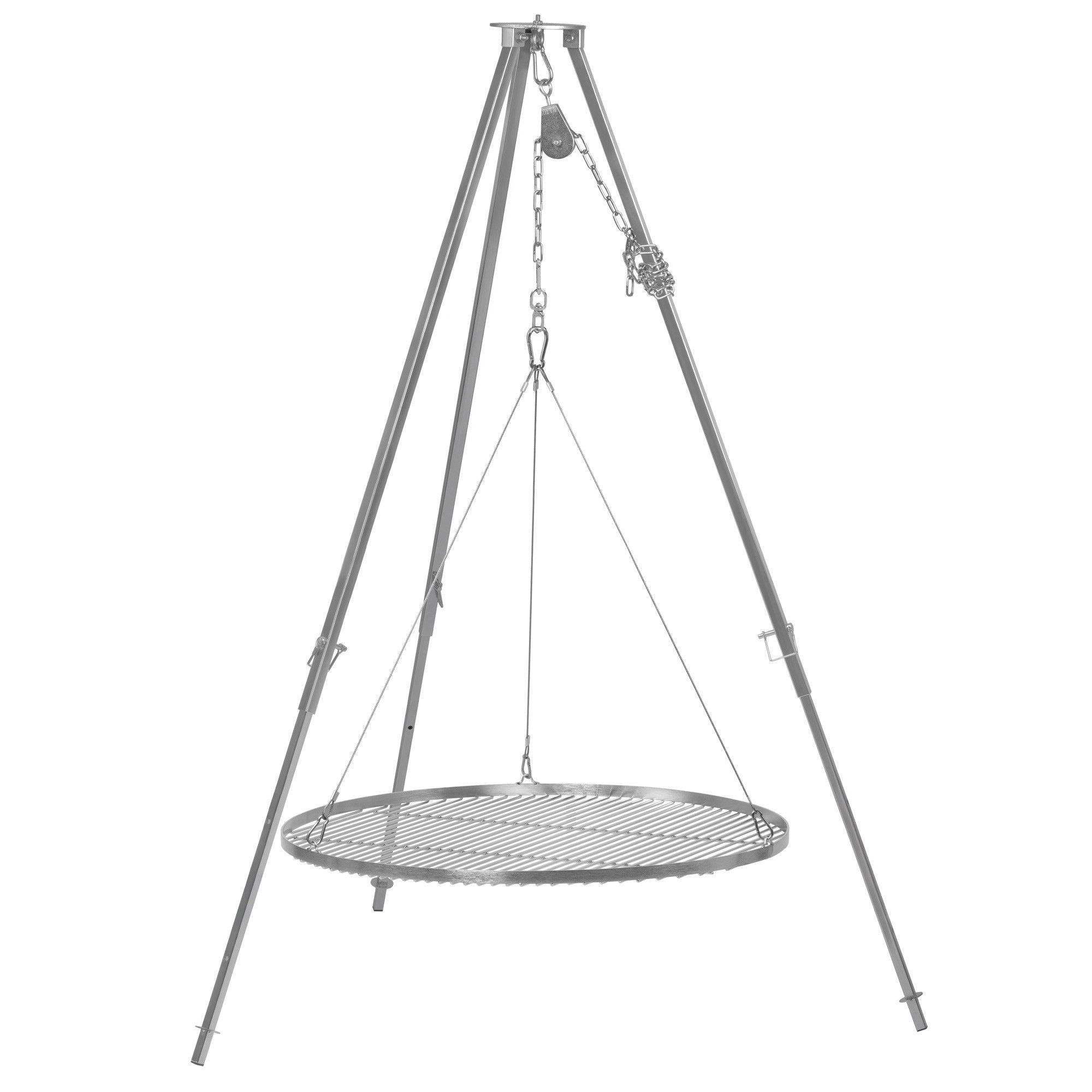 BBQ-Toro Schwenkgrill Dreibein Grill mit Ø 80 cm Grillrost, 110 - 175 cm, Dreibein für Schwe