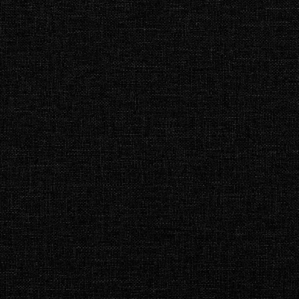 vidaXL Sofa, 3-Sitzer-Sofa mit Hocker Schwarz 180 cm Stoff