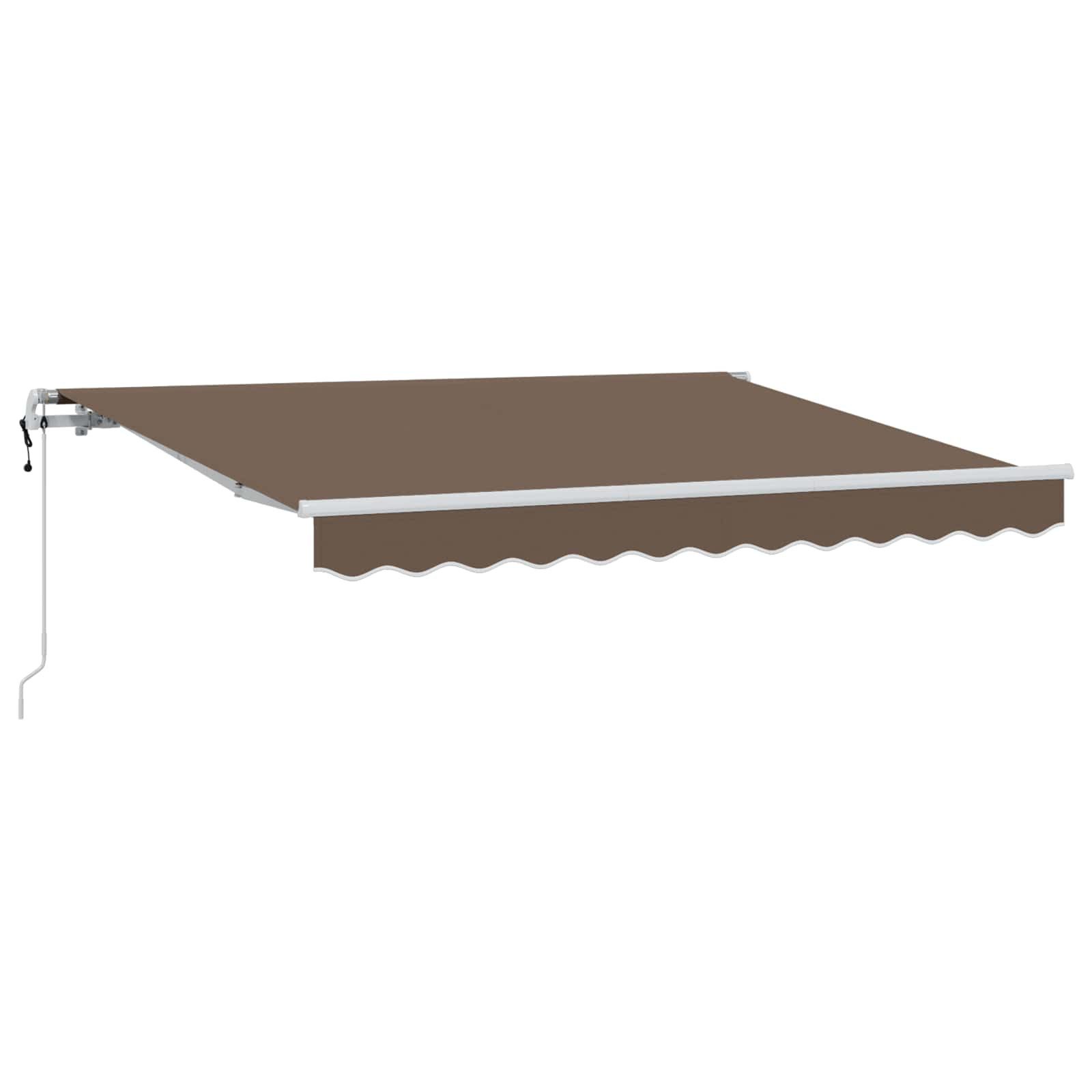 vidaXL Markise 500 x 350 cm Ausziehbare Markise Taupe 500x350 cm Stoff und Aluminium