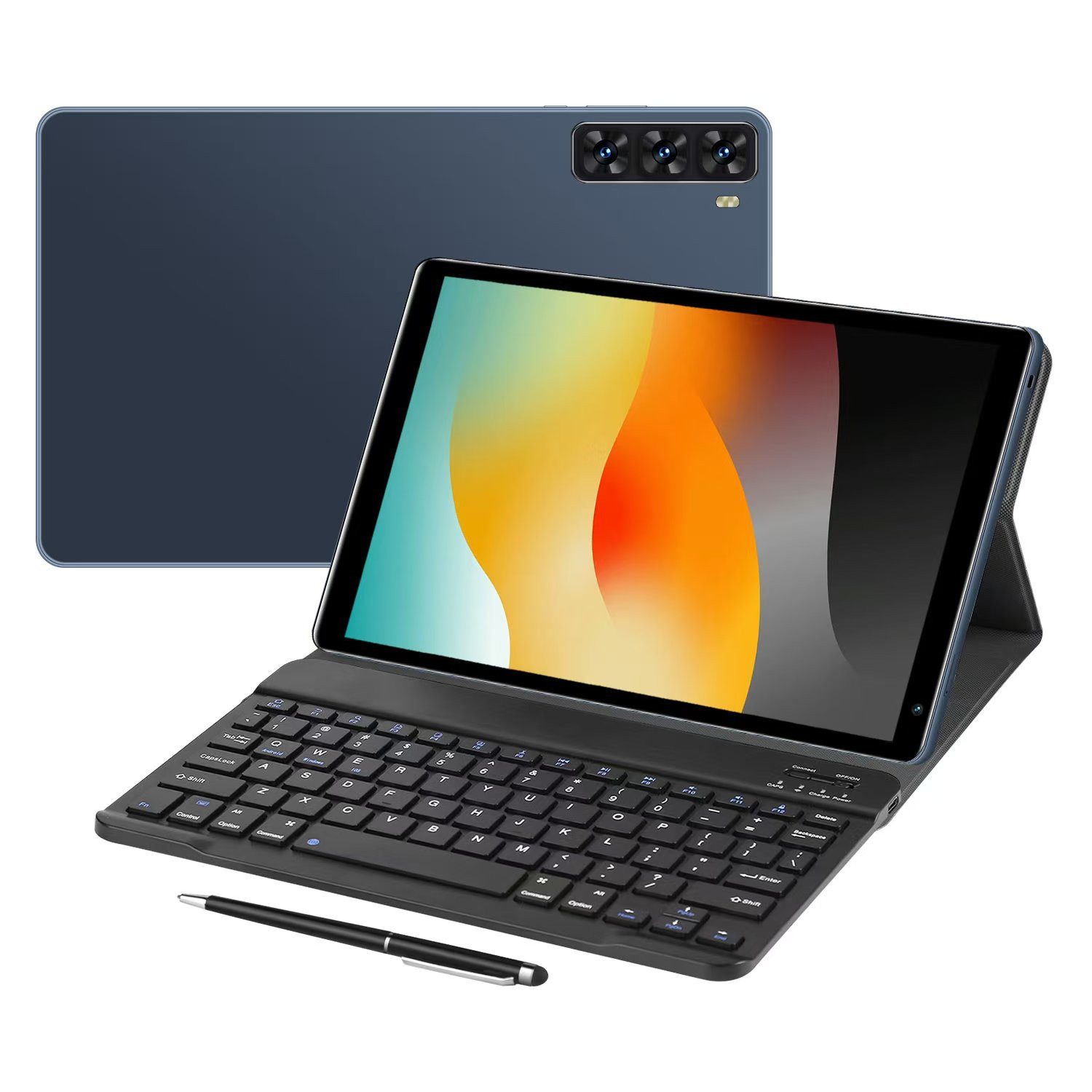 Fine Life Pro 10,1 Zoll Einsteiger-Tablet mit Tastatur & Schutzhülle–4G/WLAN Anrufe Grafiktablett (3GB RAM + 128GB ROM, 5000mAh Akku, Dual-SIM, Ideal für Anfänger)