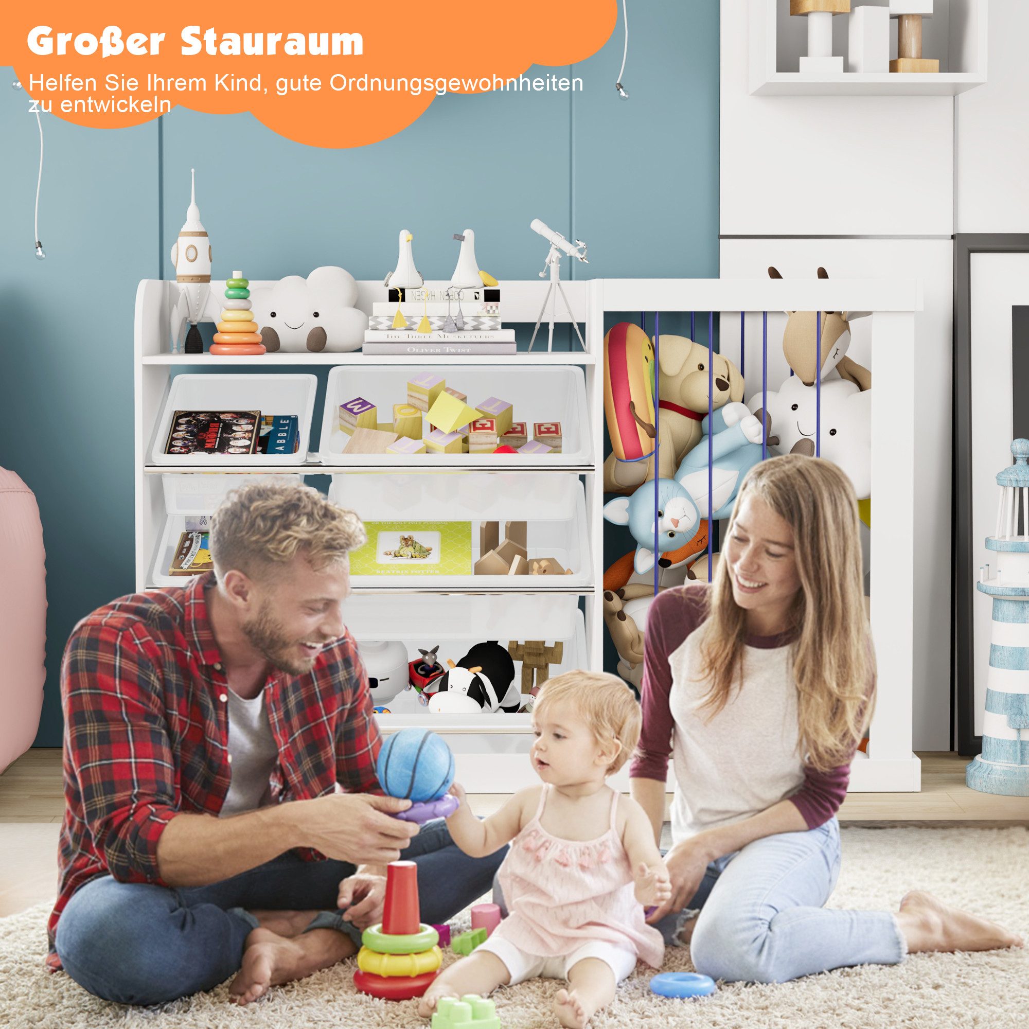 radelldar Spielzeugtruhe 2 in 1 Kinderregal, günstig online kaufen
