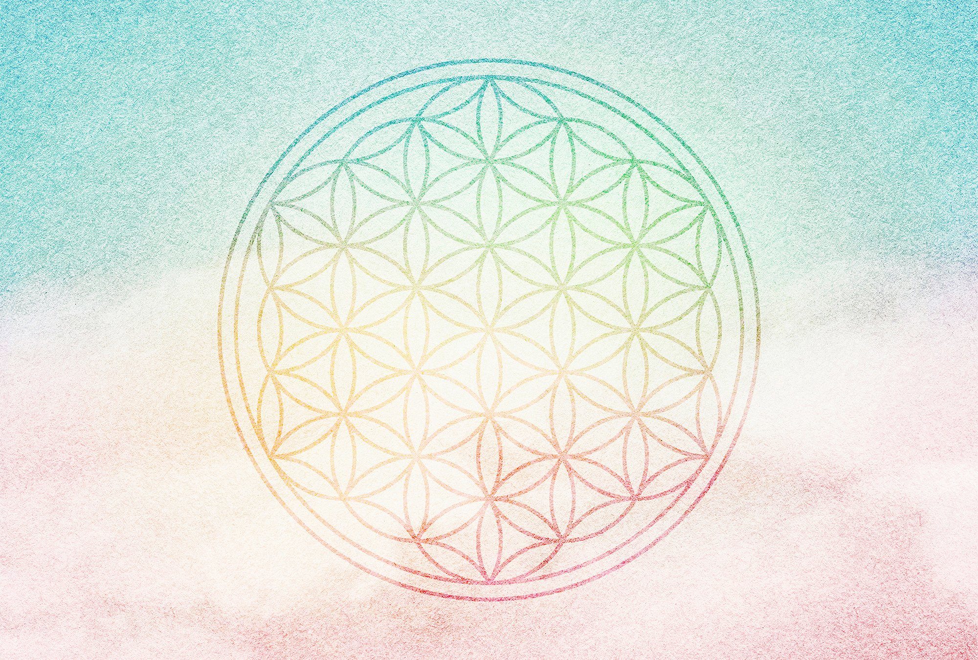 Architects Paper Fototapete Atelier 47 Flower of Life 2, glatt, orientalisch, (4 St), Vlies, Wand, Schräge, Decke