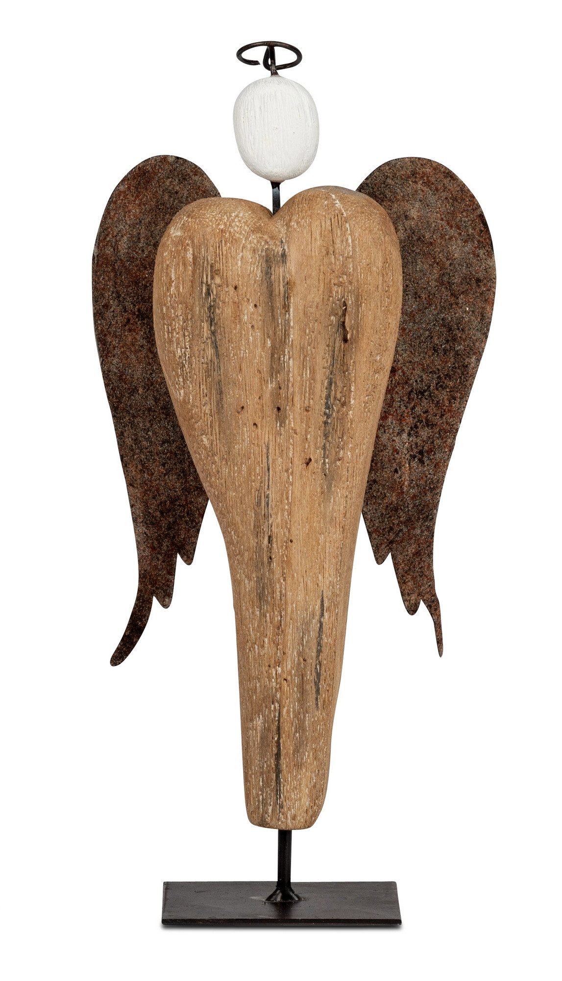 Kaufhaus le petit Engelfigur Deko Engel Holz Metall Flügel auf Ständer Figu günstig online kaufen