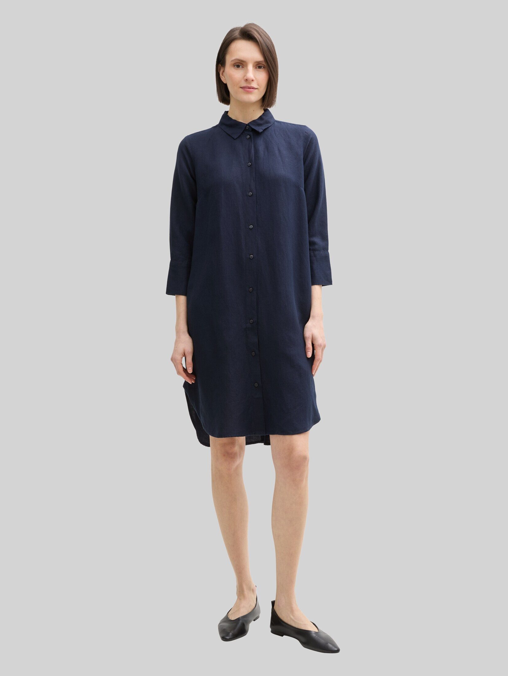 TOM TAILOR Sommerkleid Kleider & Jumpsuits Blusenkleid mit Leinenanteil
