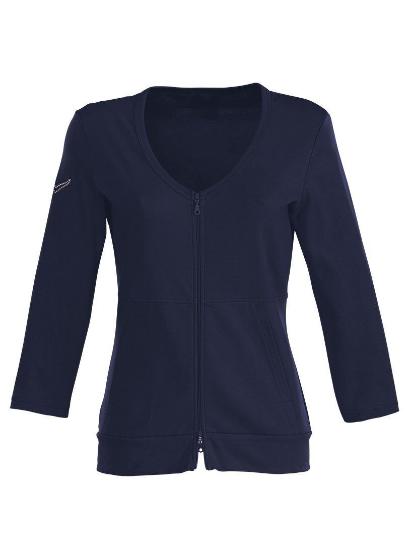 navy Sweatjacke Jacke aus Baumwolle/Elastan Trigema TRIGEMA