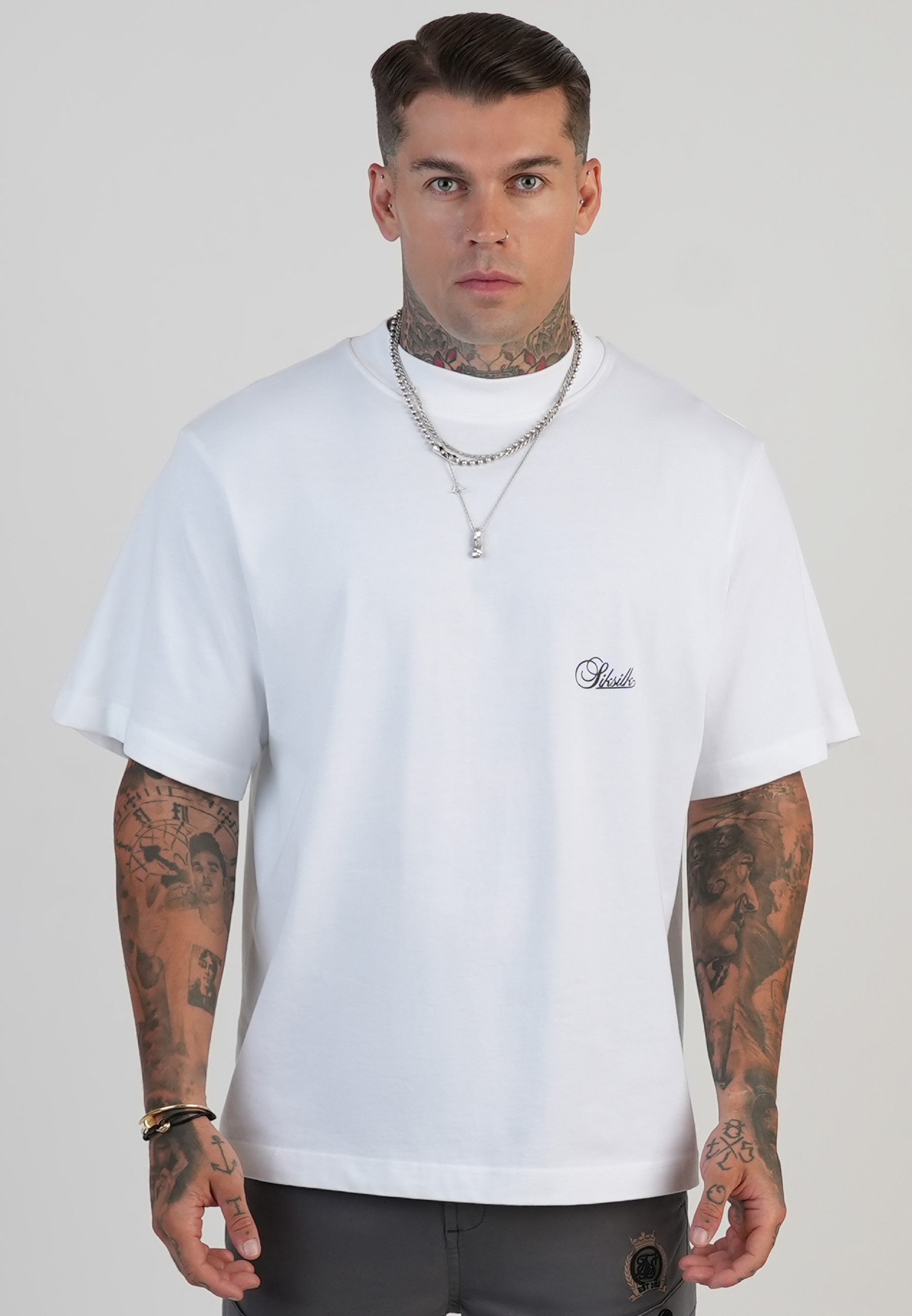 Siksilk T-Shirt SikSilk Herren Oversized T-Shirt