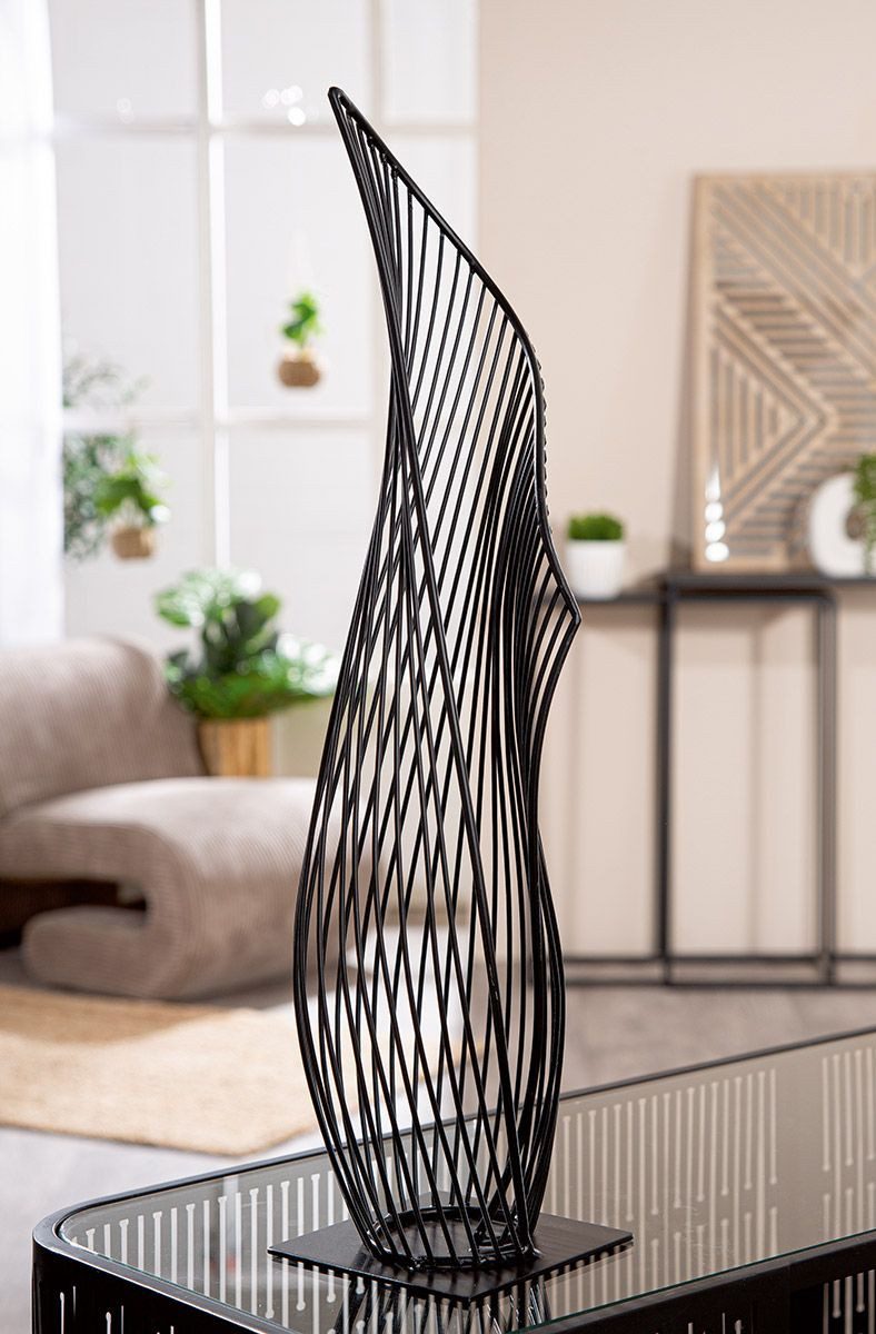 MF Dekoobjekt Dekoobjekt Der Schwung – Elegante Skulptur aus schwarzem Meta günstig online kaufen