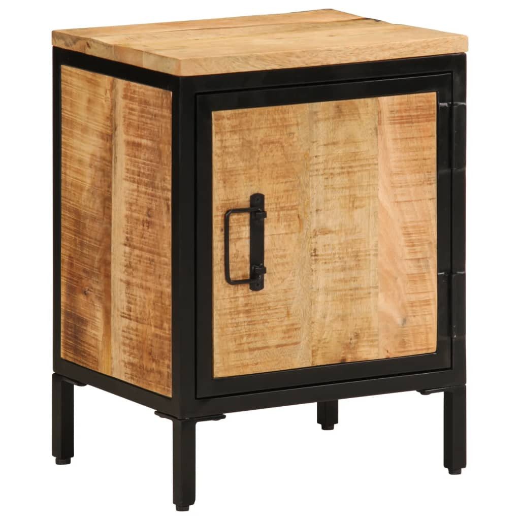 Nachttisch Nachttisch 40x30x52,5 cm Raues Massivholz